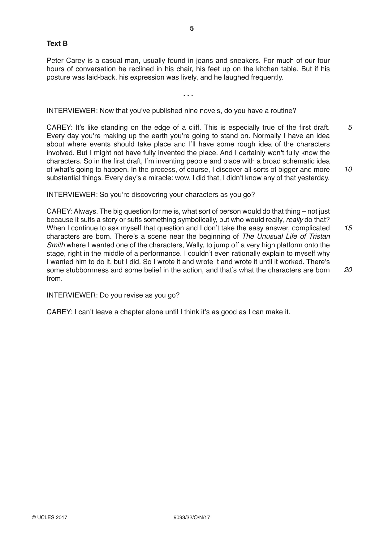Cambridge A Level English - Language AS and A Level (from 2014) 9093 2017 Oct/Nov Paper 3 · Variant 2 question paper, page 5 of 8