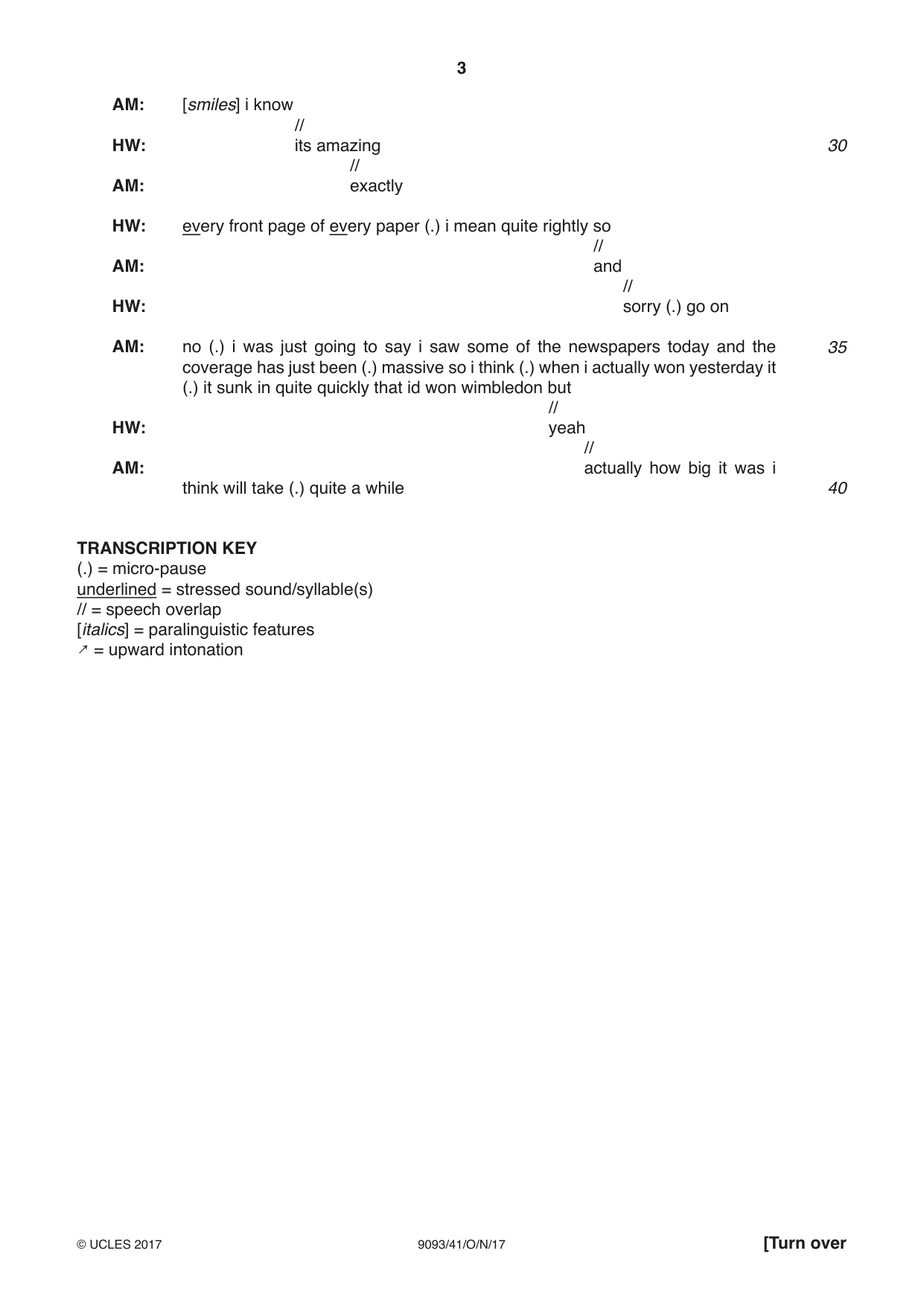 Cambridge A Level English - Language AS and A Level (from 2014) 9093 2017 Oct/Nov Paper 4 · Variant 1 question paper, page 3 of 8