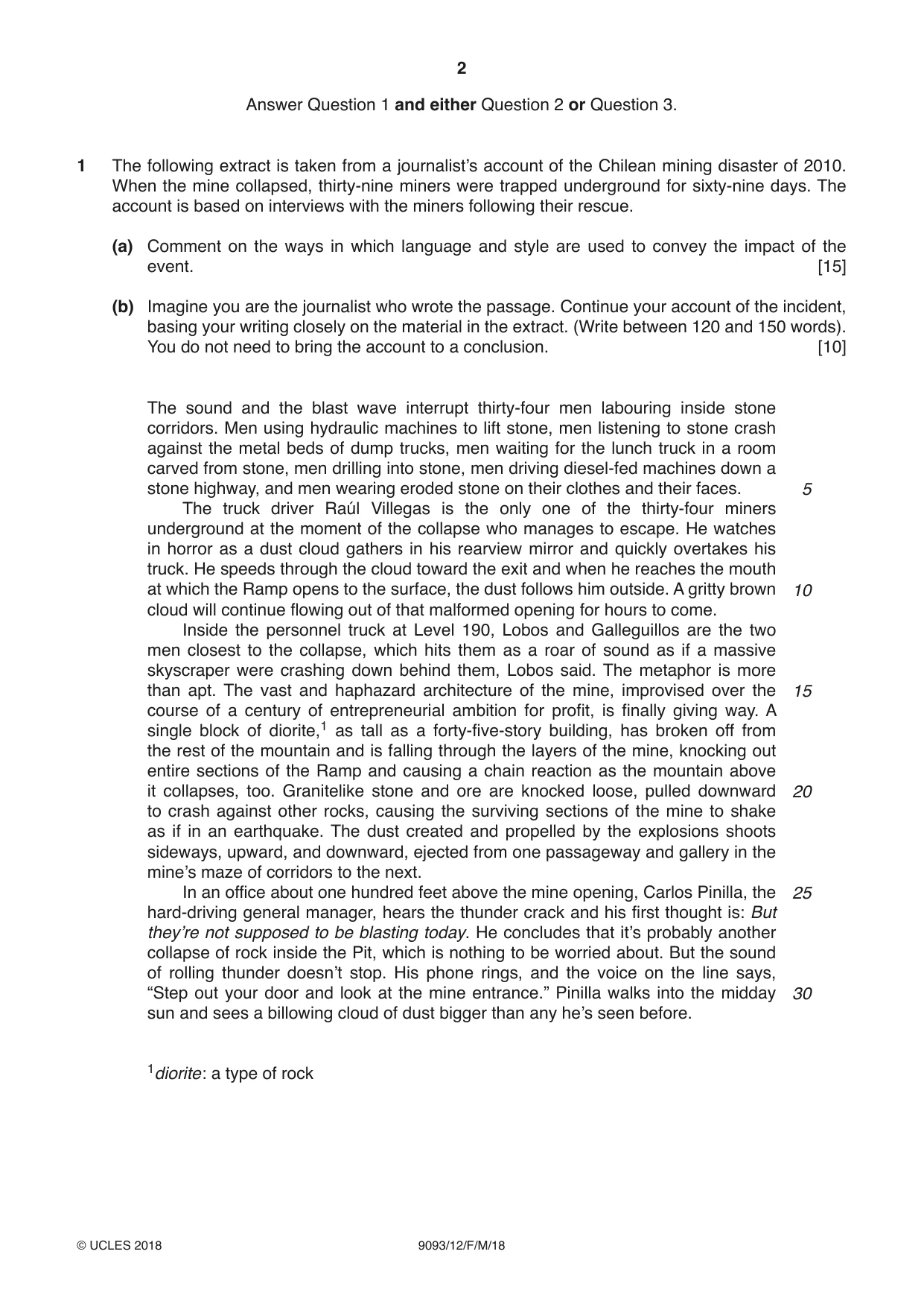 Cambridge A Level English - Language AS and A Level (from 2014) 9093 2018 Feb/March Paper 1 · Variant 2 question paper, page 2 of 8