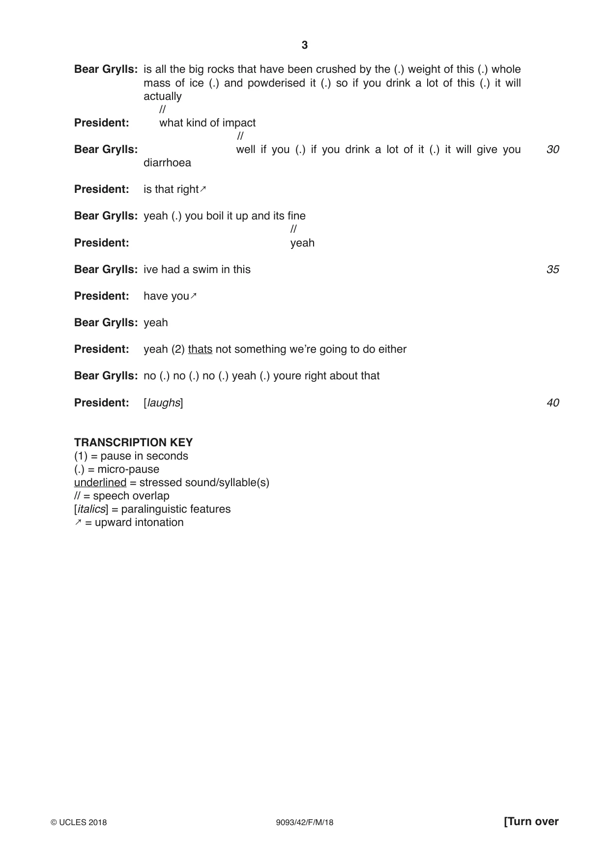 Cambridge A Level English - Language AS and A Level (from 2014) 9093 2018 Feb/March Paper 4 · Variant 2 question paper, page 3 of 8