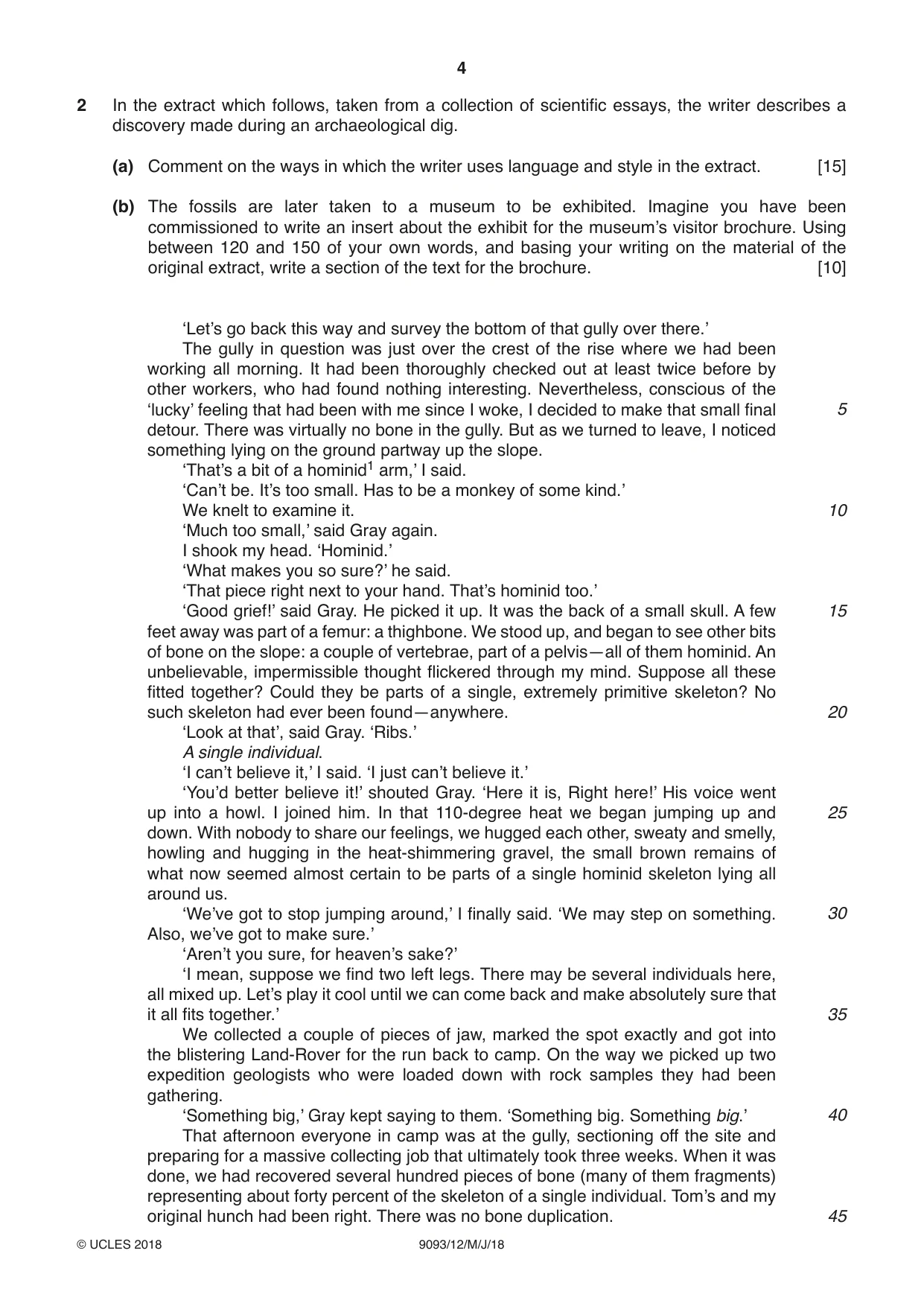 Cambridge A Level English - Language AS and A Level (from 2014) 9093 2018 May/June Paper 1 · Variant 2 question paper, page 4 of 8
