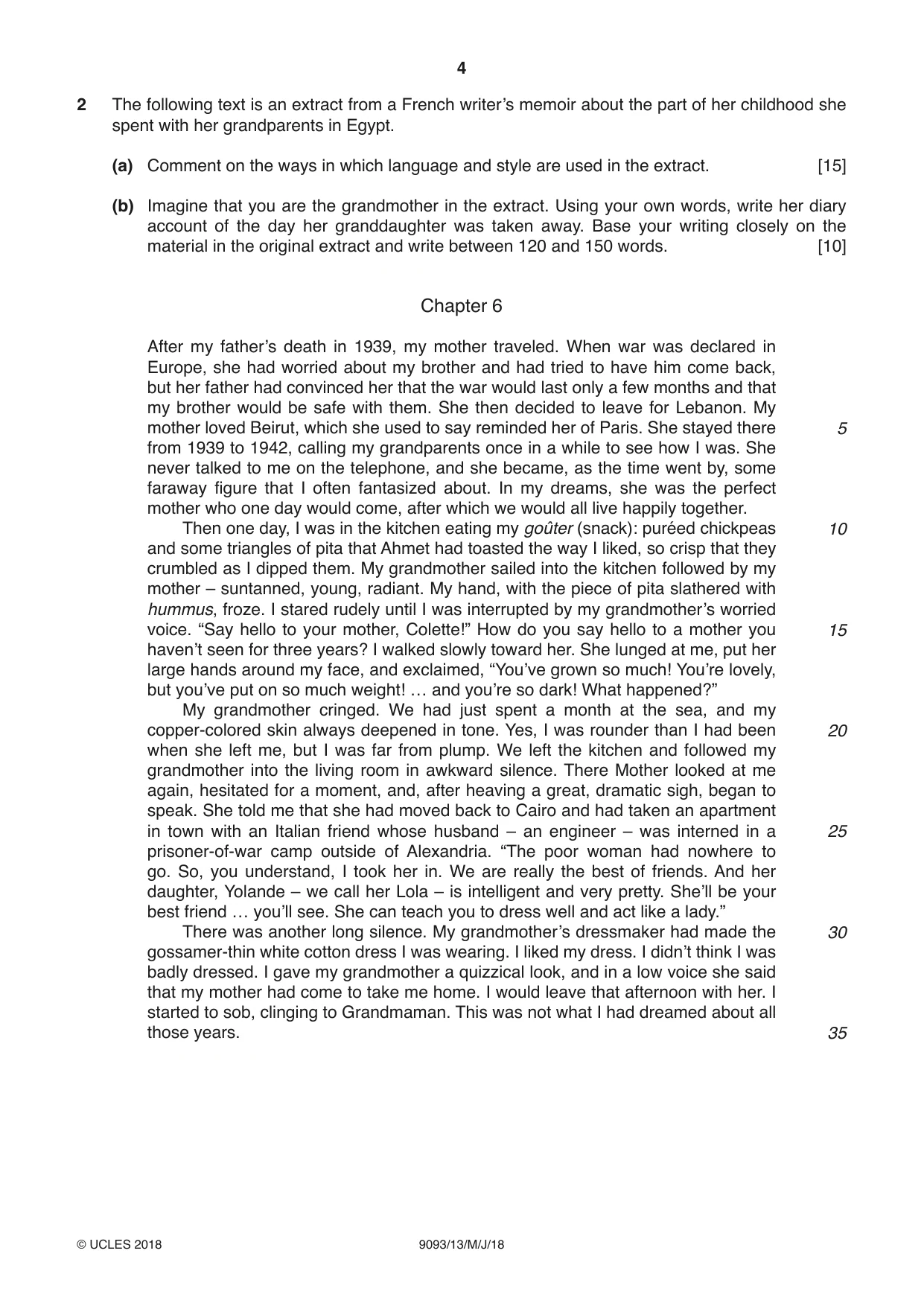 Cambridge A Level English - Language AS and A Level (from 2014) 9093 2018 May/June Paper 1 · Variant 3 question paper, page 4 of 8