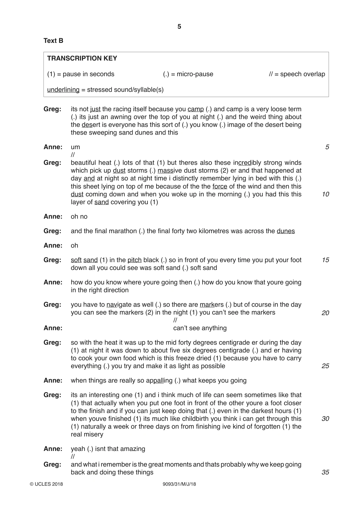 Cambridge A Level English - Language AS and A Level (from 2014) 9093 2018 May/June Paper 3 · Variant 1 question paper, page 5 of 8