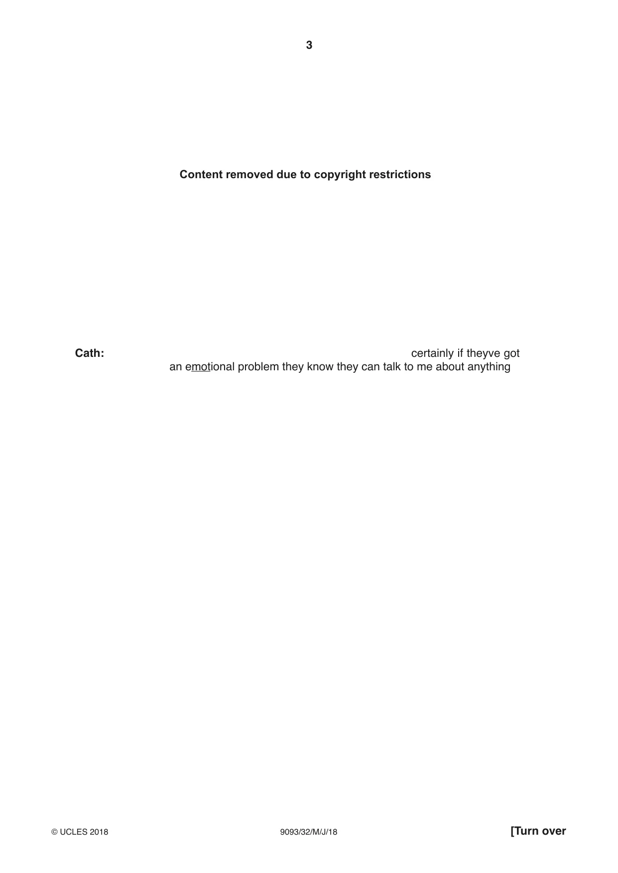 Cambridge A Level English - Language AS and A Level (from 2014) 9093 2018 May/June Paper 3 · Variant 2 question paper, page 3 of 8
