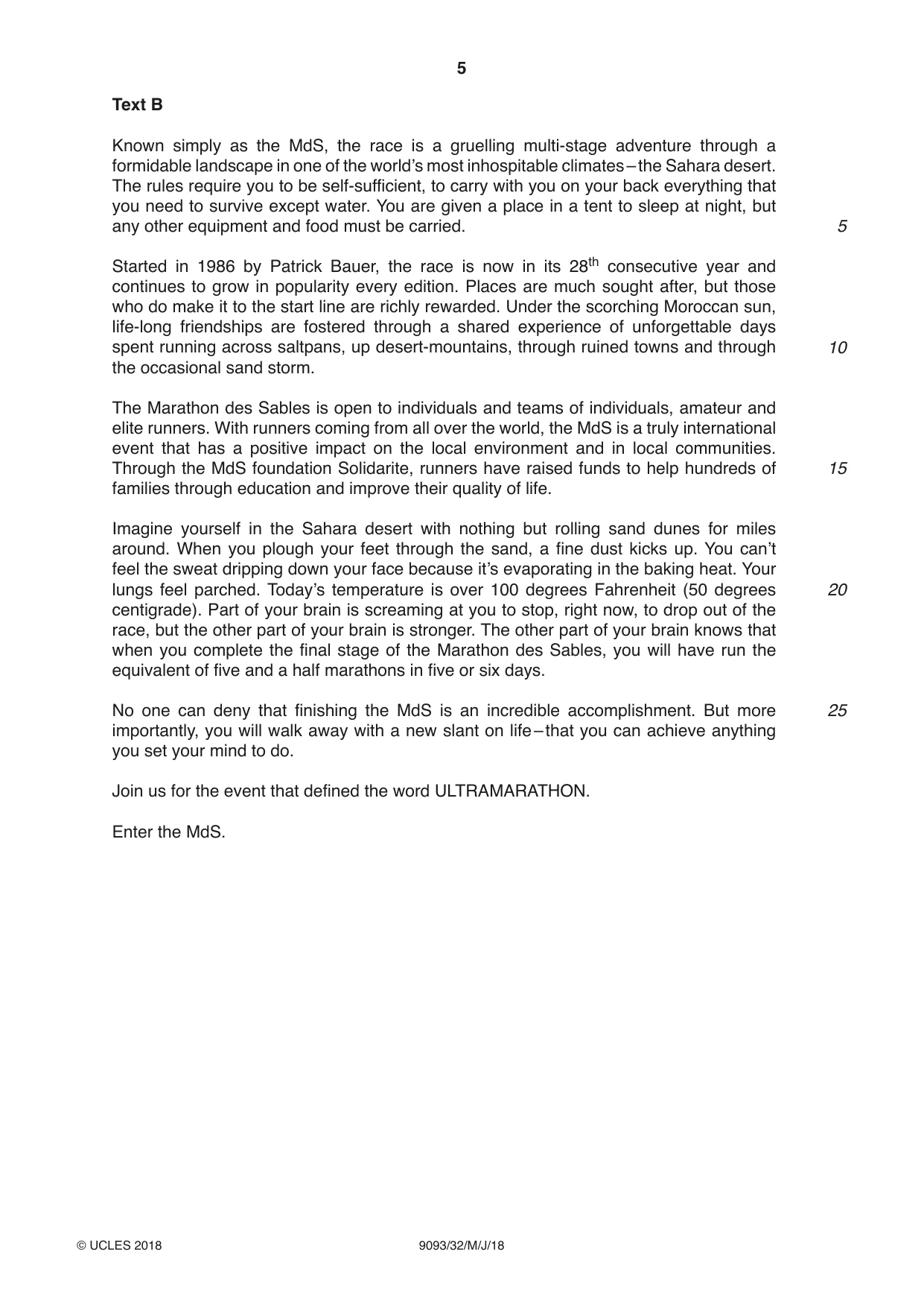 Cambridge A Level English - Language AS and A Level (from 2014) 9093 2018 May/June Paper 3 · Variant 2 question paper, page 5 of 8