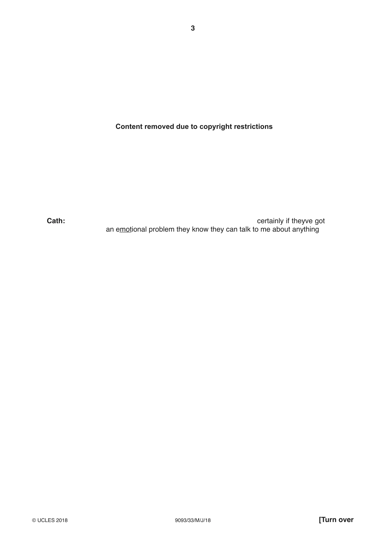 Cambridge A Level English - Language AS and A Level (from 2014) 9093 2018 May/June Paper 3 · Variant 3 question paper, page 3 of 8