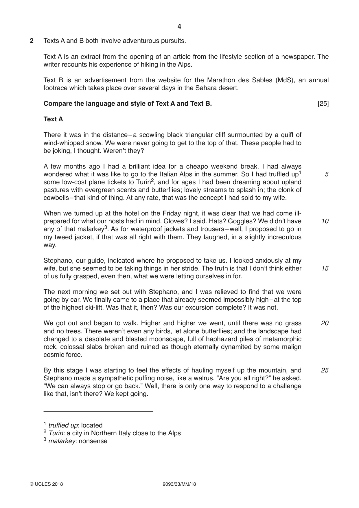 Cambridge A Level English - Language AS and A Level (from 2014) 9093 2018 May/June Paper 3 · Variant 3 question paper, page 4 of 8