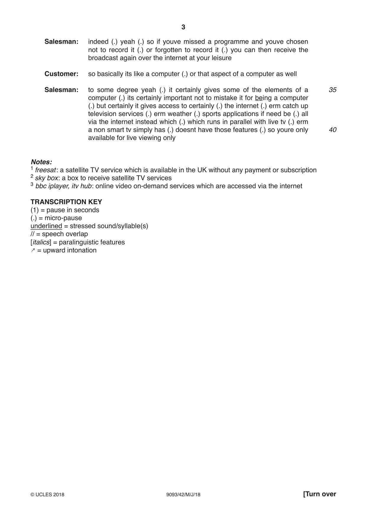 Cambridge A Level English - Language AS and A Level (from 2014) 9093 2018 May/June Paper 4 · Variant 2 question paper, page 3 of 8