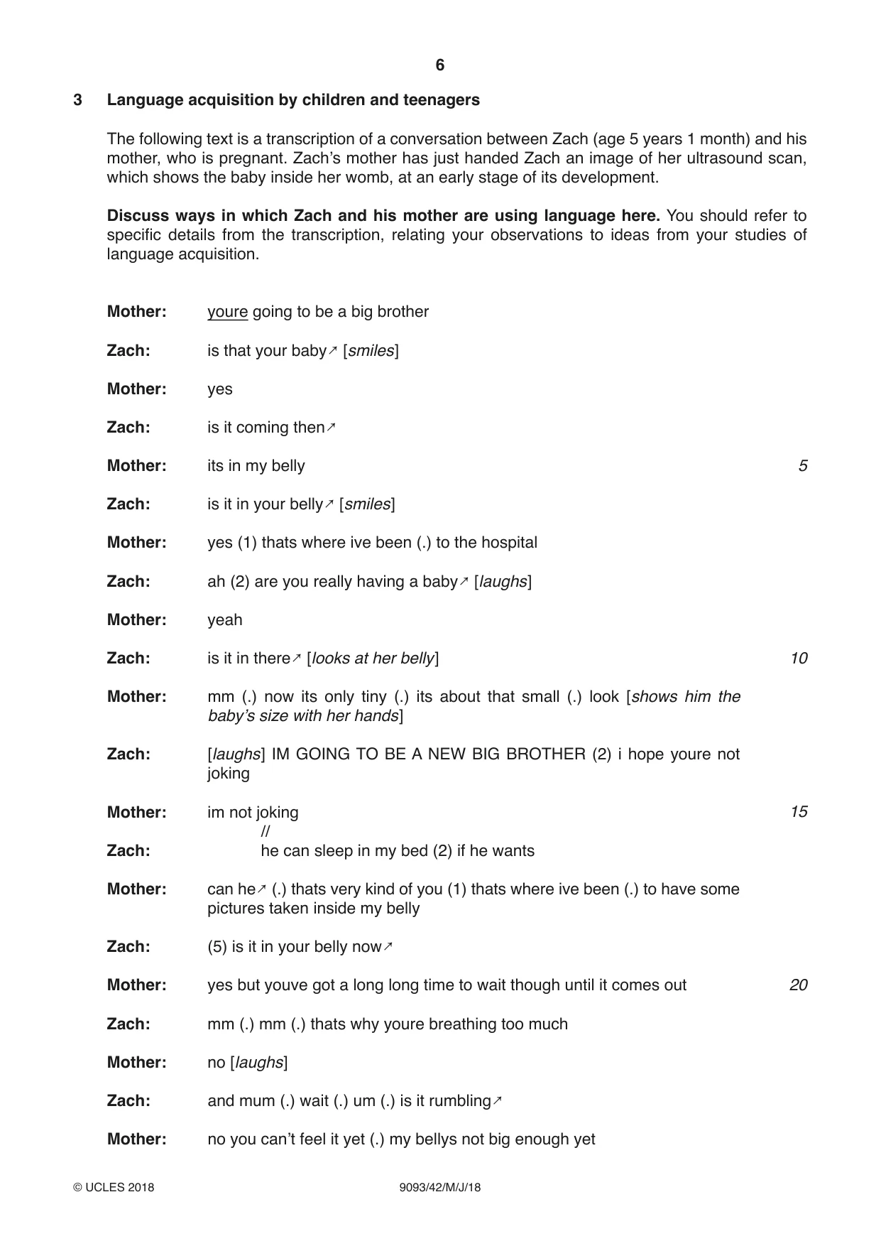 Cambridge A Level English - Language AS and A Level (from 2014) 9093 2018 May/June Paper 4 · Variant 2 question paper, page 6 of 8