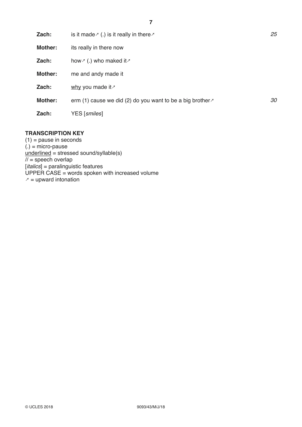 Cambridge A Level English - Language AS and A Level (from 2014) 9093 2018 May/June Paper 4 · Variant 3 question paper, page 7 of 8