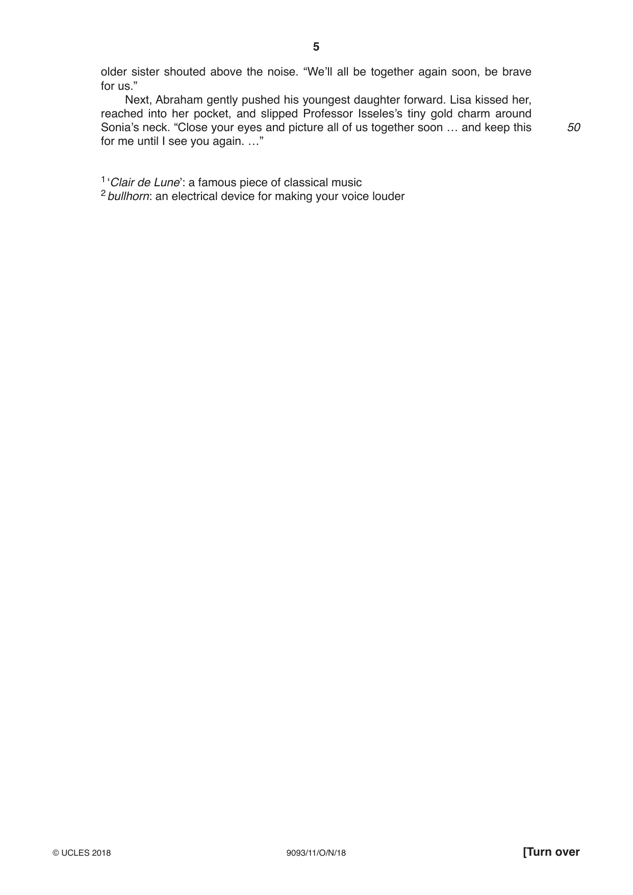 Cambridge A Level English - Language AS and A Level (from 2014) 9093 2018 Oct/Nov Paper 1 · Variant 1 question paper, page 5 of 8