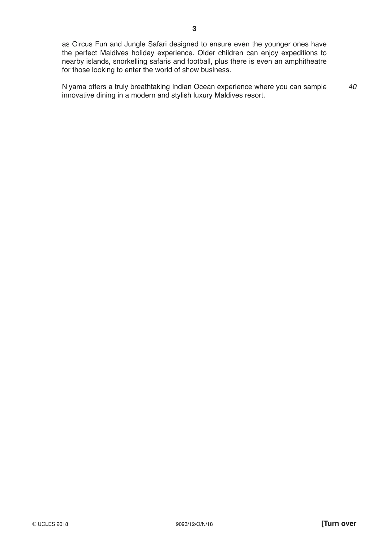 Cambridge A Level English - Language AS and A Level (from 2014) 9093 2018 Oct/Nov Paper 1 · Variant 2 question paper, page 3 of 8