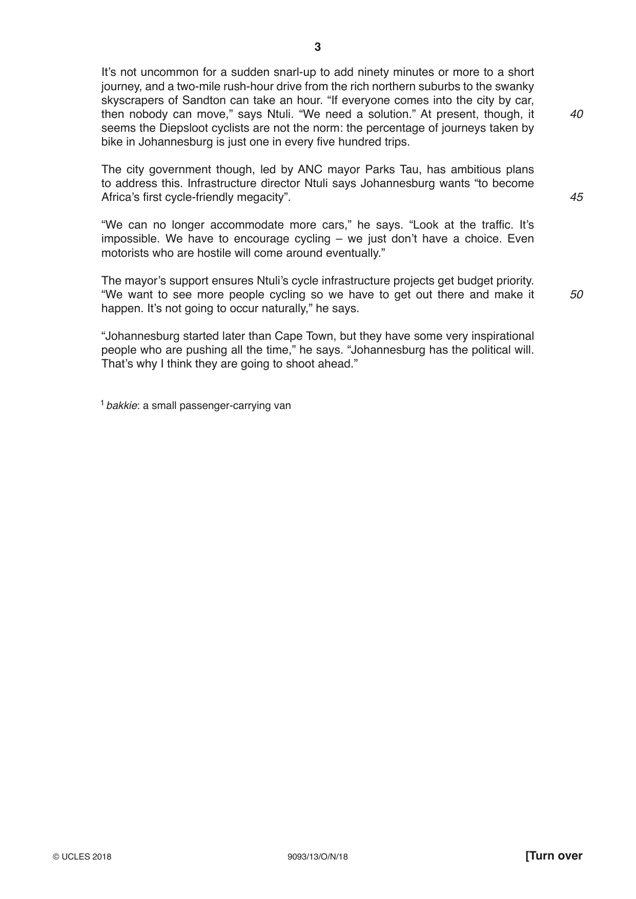 Cambridge A Level English - Language AS and A Level (from 2014) 9093 2018 Oct/Nov Paper 1 · Variant 3 question paper, page 3 of 8