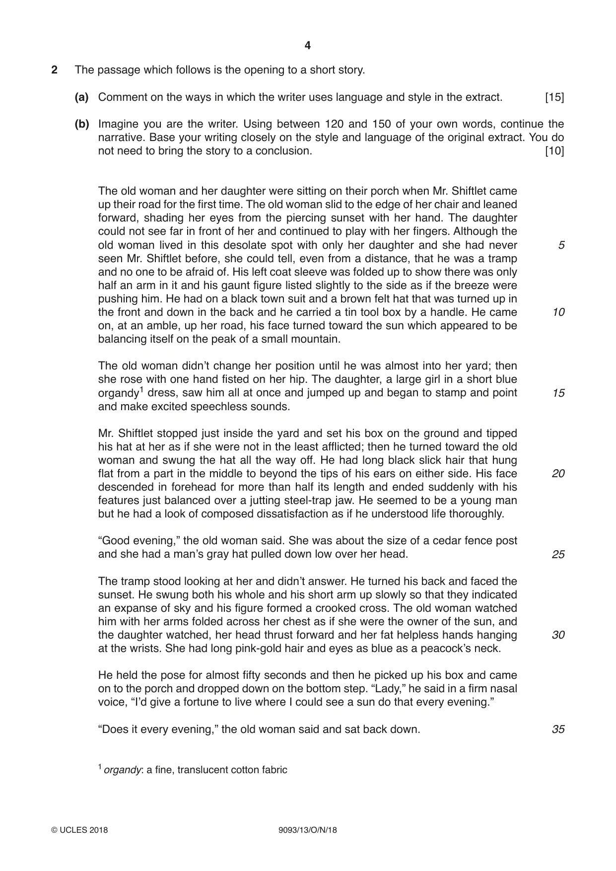 Cambridge A Level English - Language AS and A Level (from 2014) 9093 2018 Oct/Nov Paper 1 · Variant 3 question paper, page 4 of 8