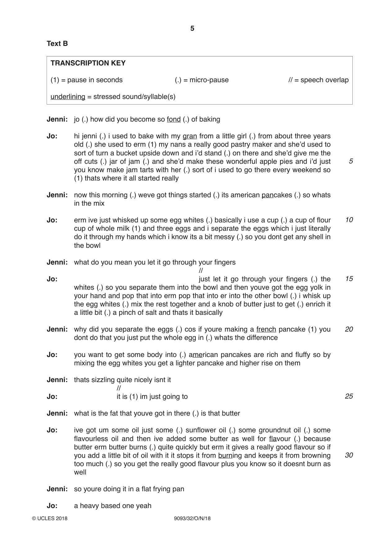 Cambridge A Level English - Language AS and A Level (from 2014) 9093 2018 Oct/Nov Paper 3 · Variant 2 question paper, page 5 of 8