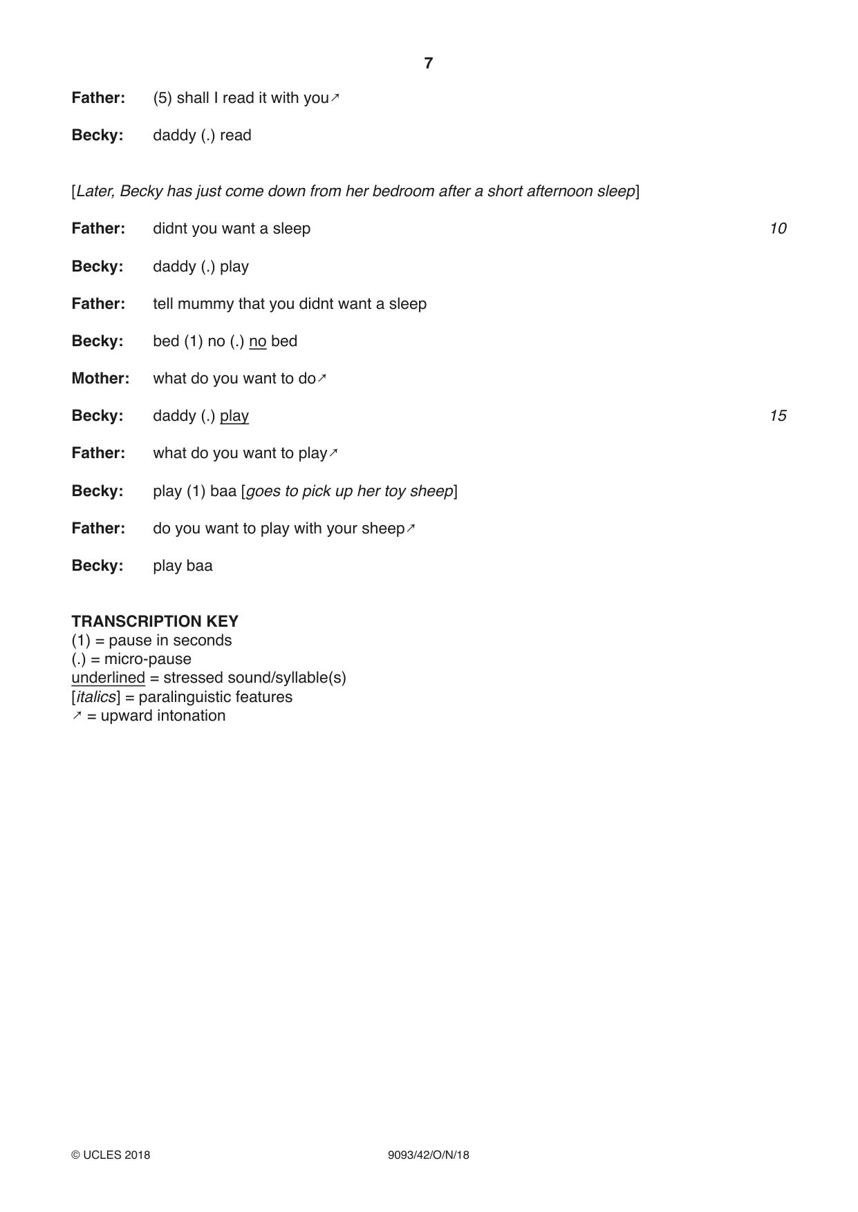 Cambridge A Level English - Language AS and A Level (from 2014) 9093 2018 Oct/Nov Paper 4 · Variant 2 question paper, page 7 of 8
