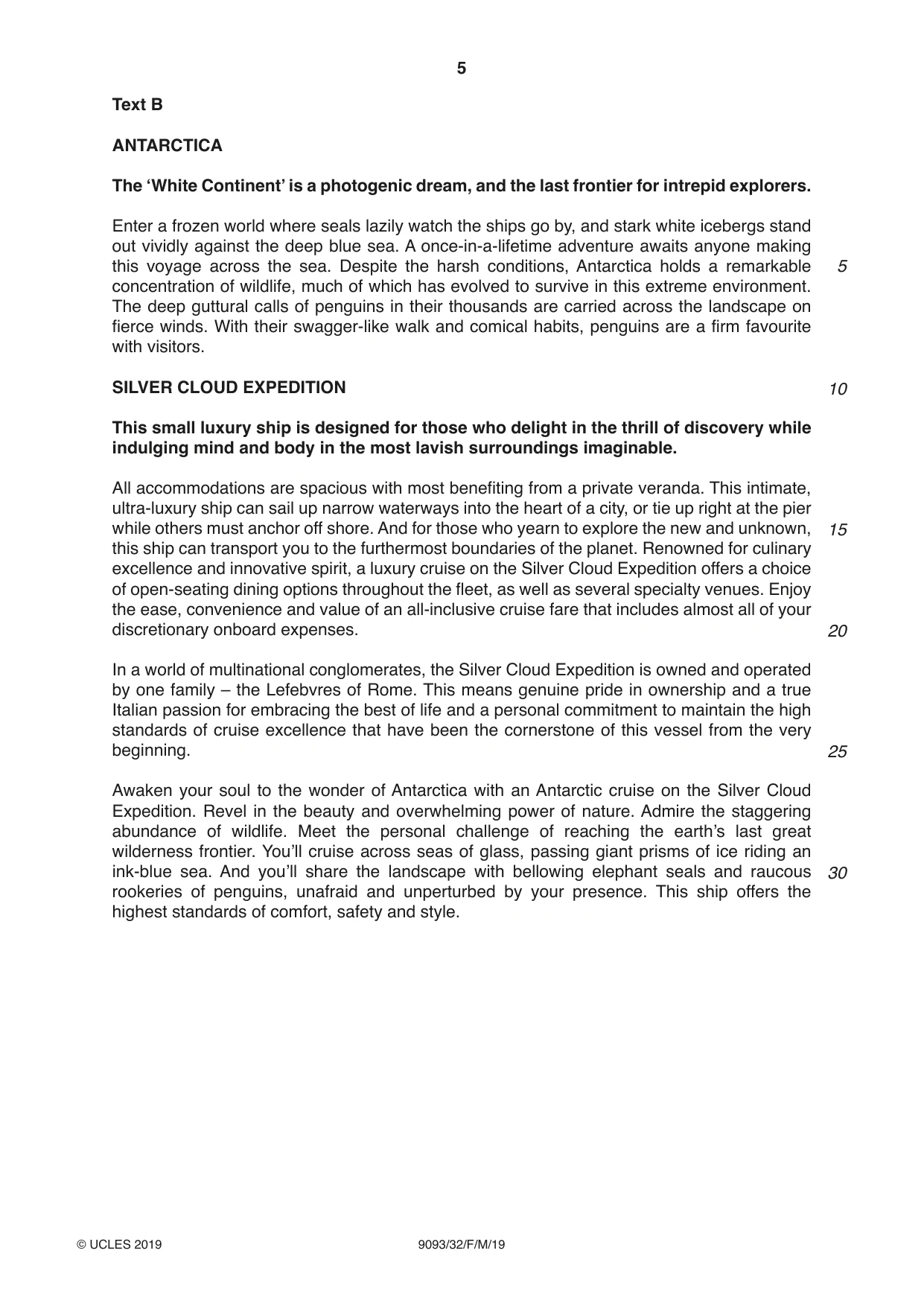 Cambridge A Level English - Language AS and A Level (from 2014) 9093 2019 Feb/March Paper 3 · Variant 2 question paper, page 5 of 8