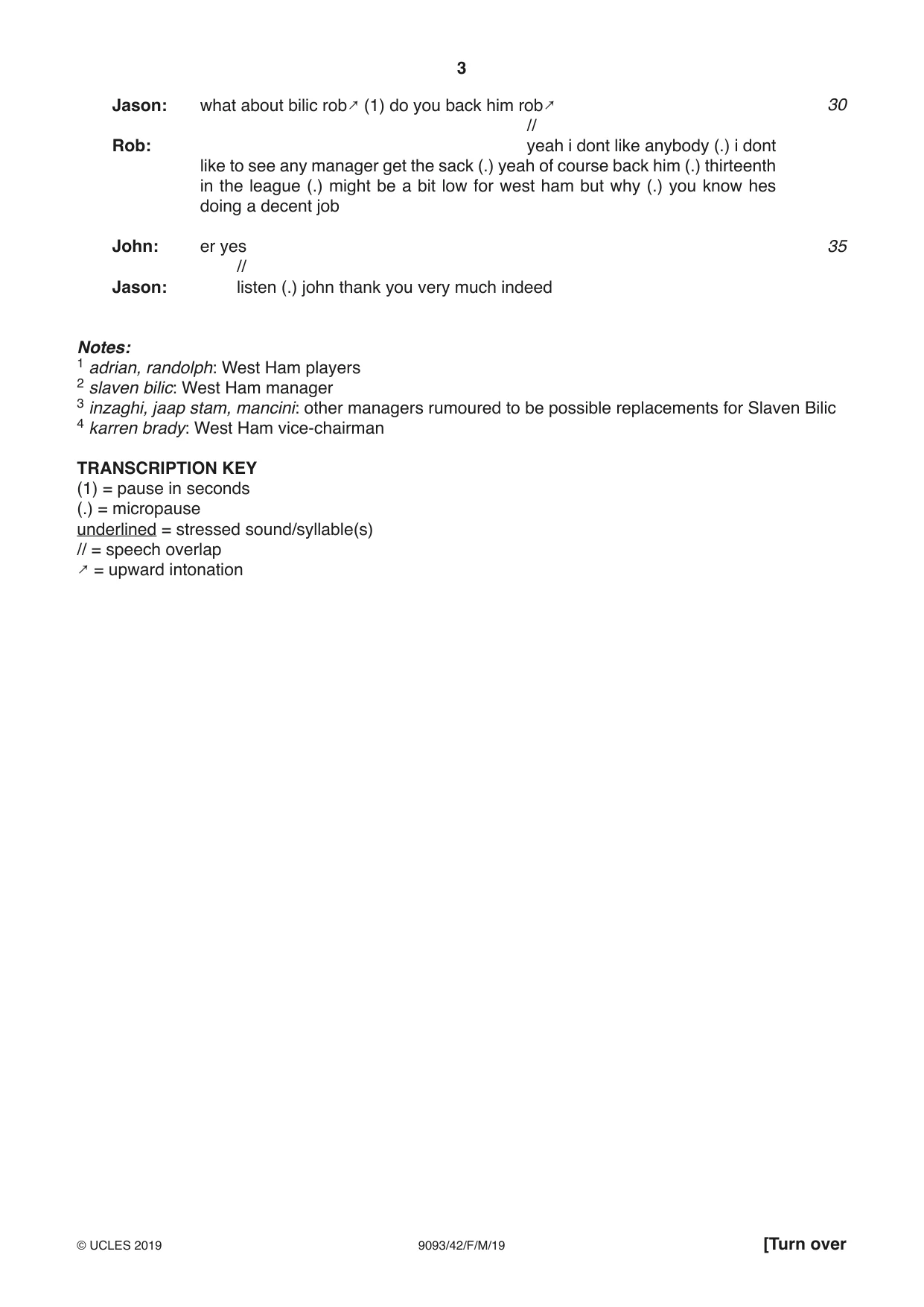 Cambridge A Level English - Language AS and A Level (from 2014) 9093 2019 Feb/March Paper 4 · Variant 2 question paper, page 3 of 8