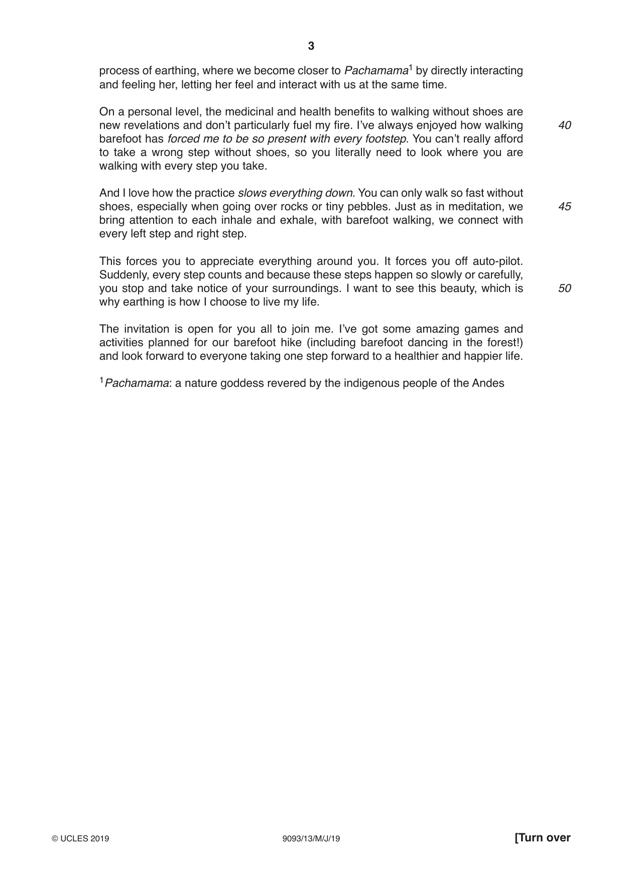 Cambridge A Level English - Language AS and A Level (from 2014) 9093 2019 May/June Paper 1 · Variant 3 question paper, page 3 of 8