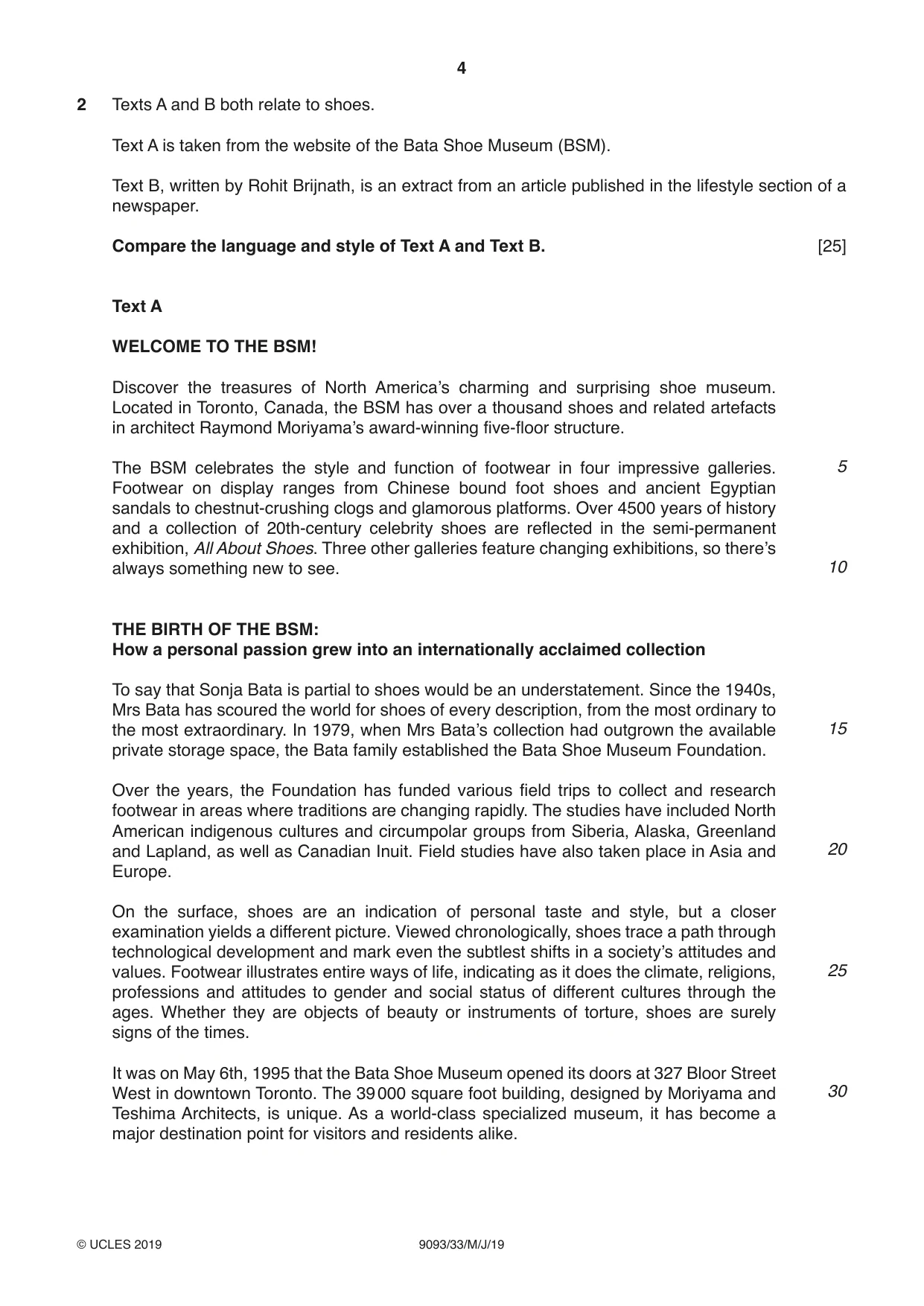 Cambridge A Level English - Language AS and A Level (from 2014) 9093 2019 May/June Paper 3 · Variant 3 question paper, page 4 of 8