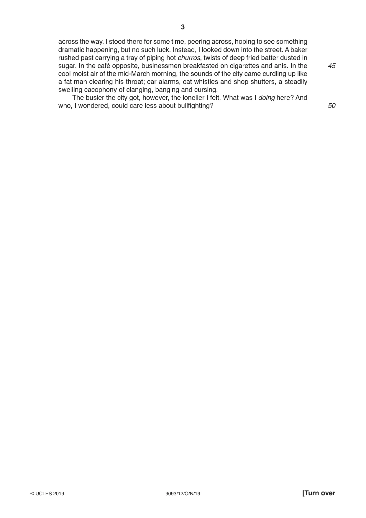 Cambridge A Level English - Language AS and A Level (from 2014) 9093 2019 Oct/Nov Paper 1 · Variant 2 question paper, page 3 of 8