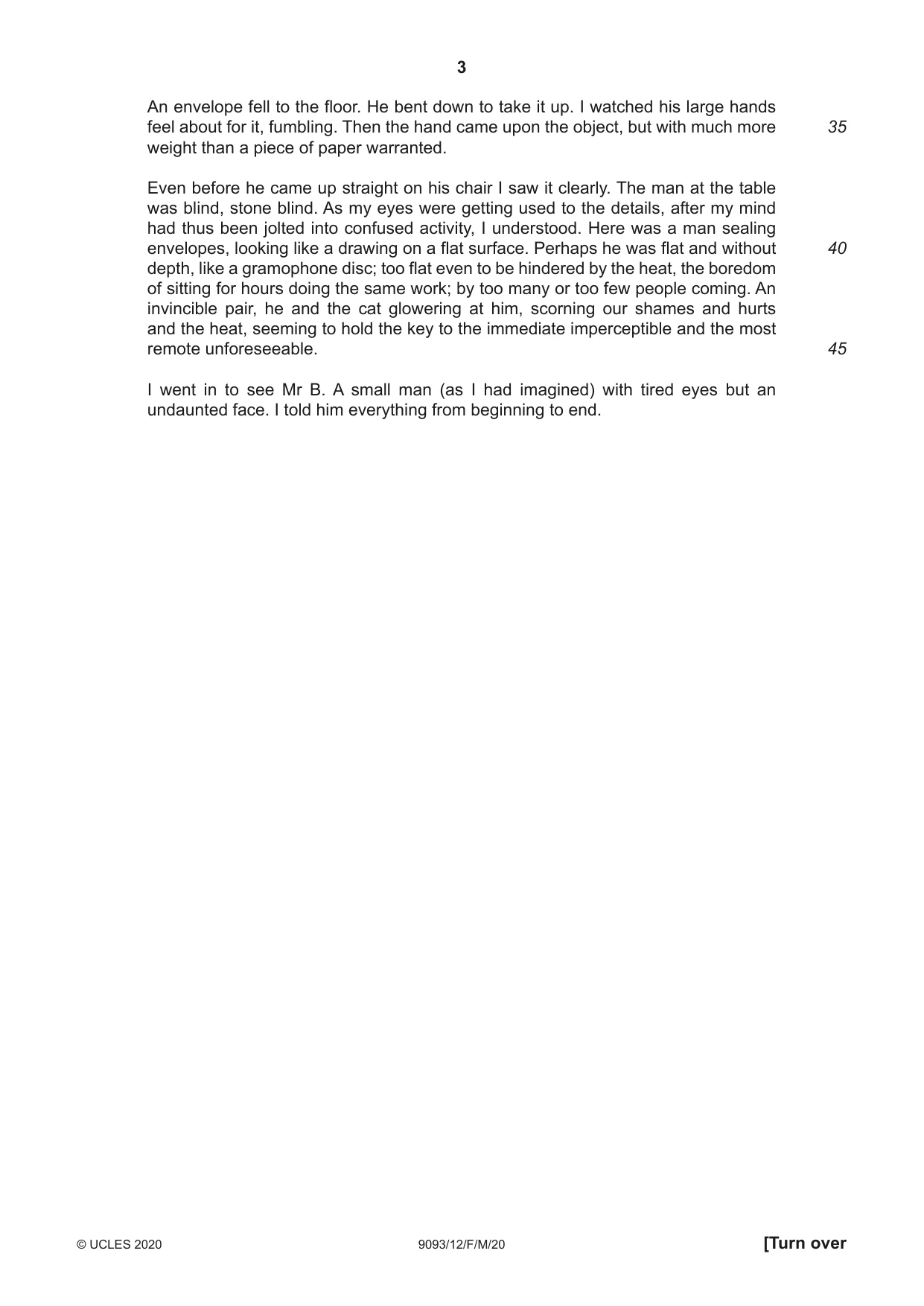 Cambridge A Level English - Language AS and A Level (from 2014) 9093 2020 Feb/March Paper 1 · Variant 2 question paper, page 3 of 8