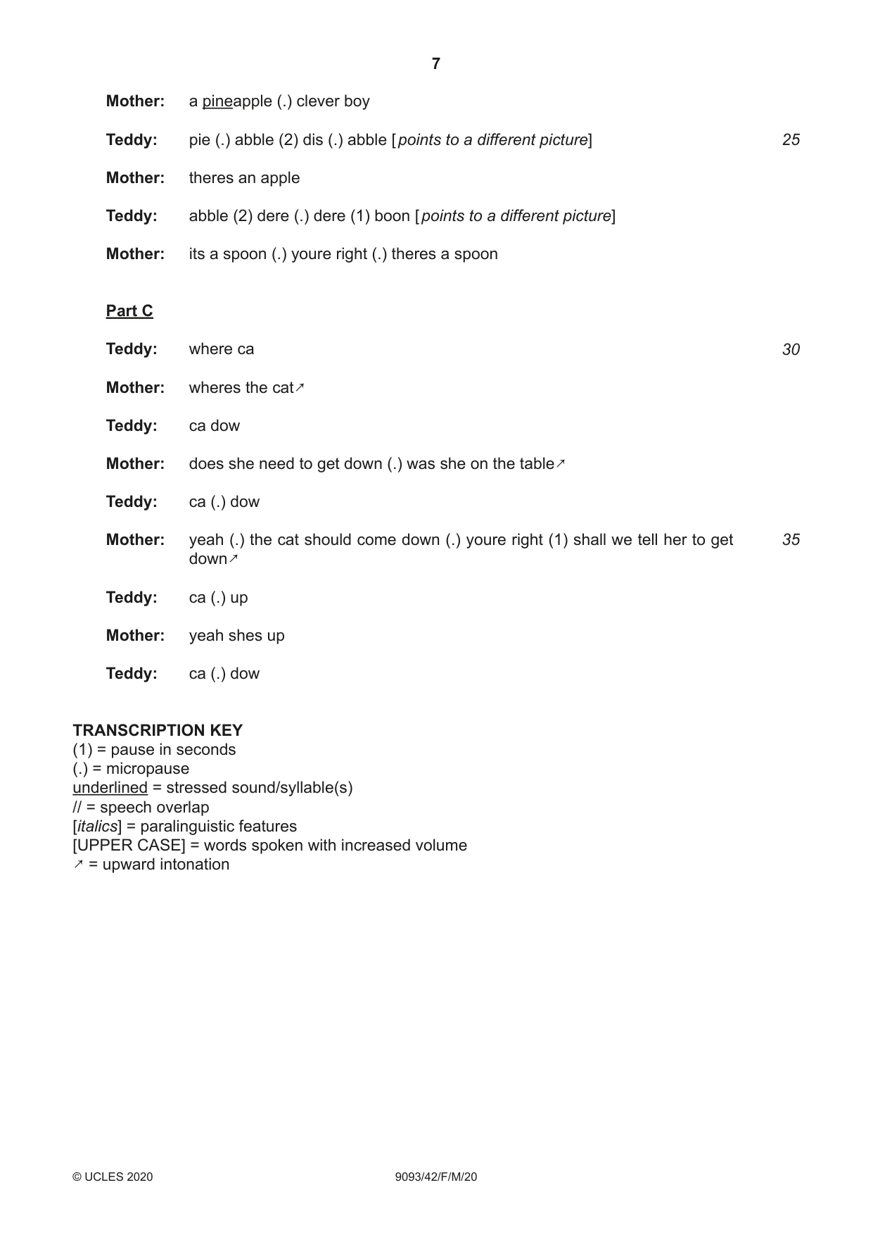 Cambridge A Level English - Language AS and A Level (from 2014) 9093 2020 Feb/March Paper 4 · Variant 2 question paper, page 7 of 8