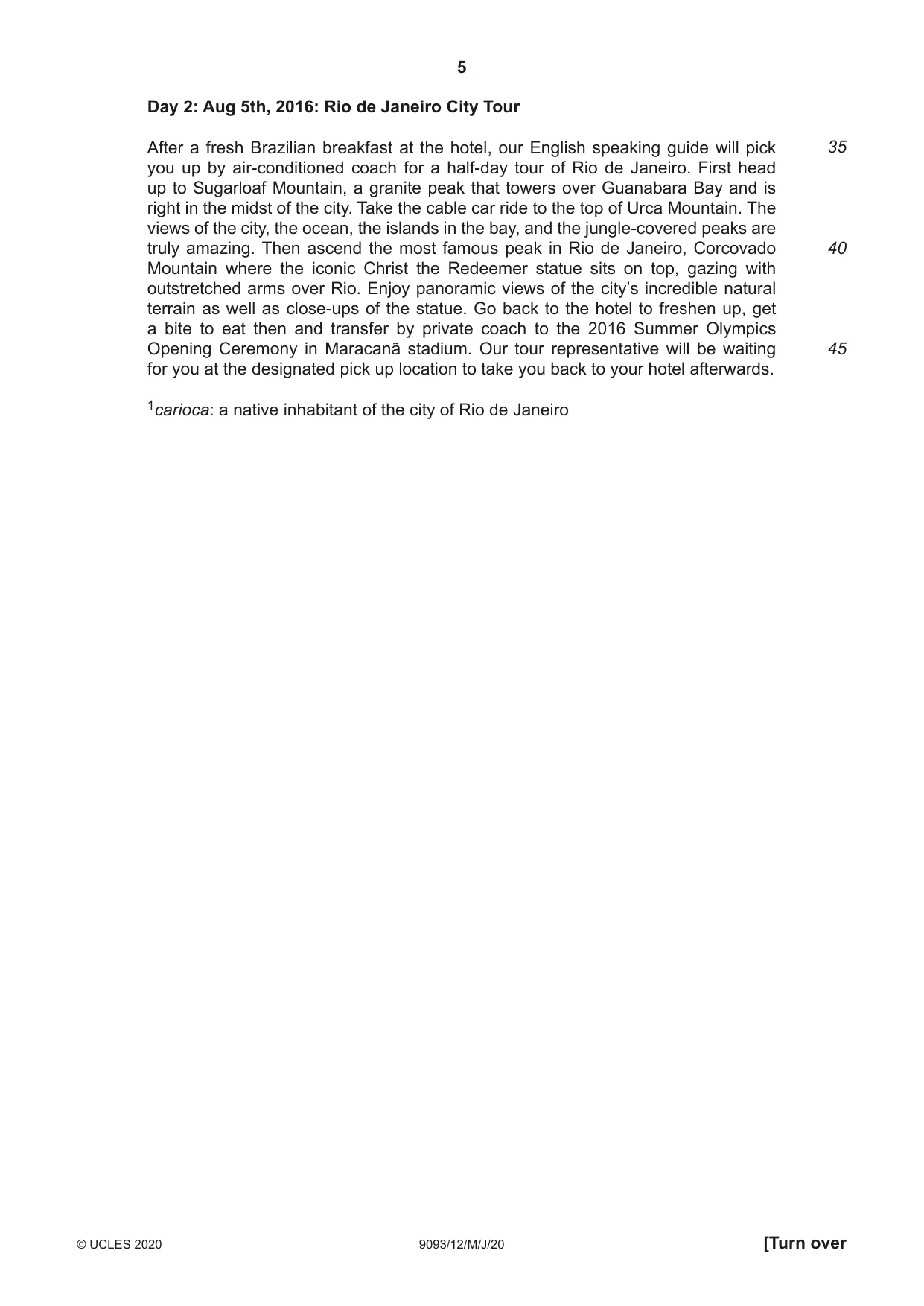 Cambridge A Level English - Language AS and A Level (from 2014) 9093 2020 May/June Paper 1 · Variant 2 question paper, page 5 of 8