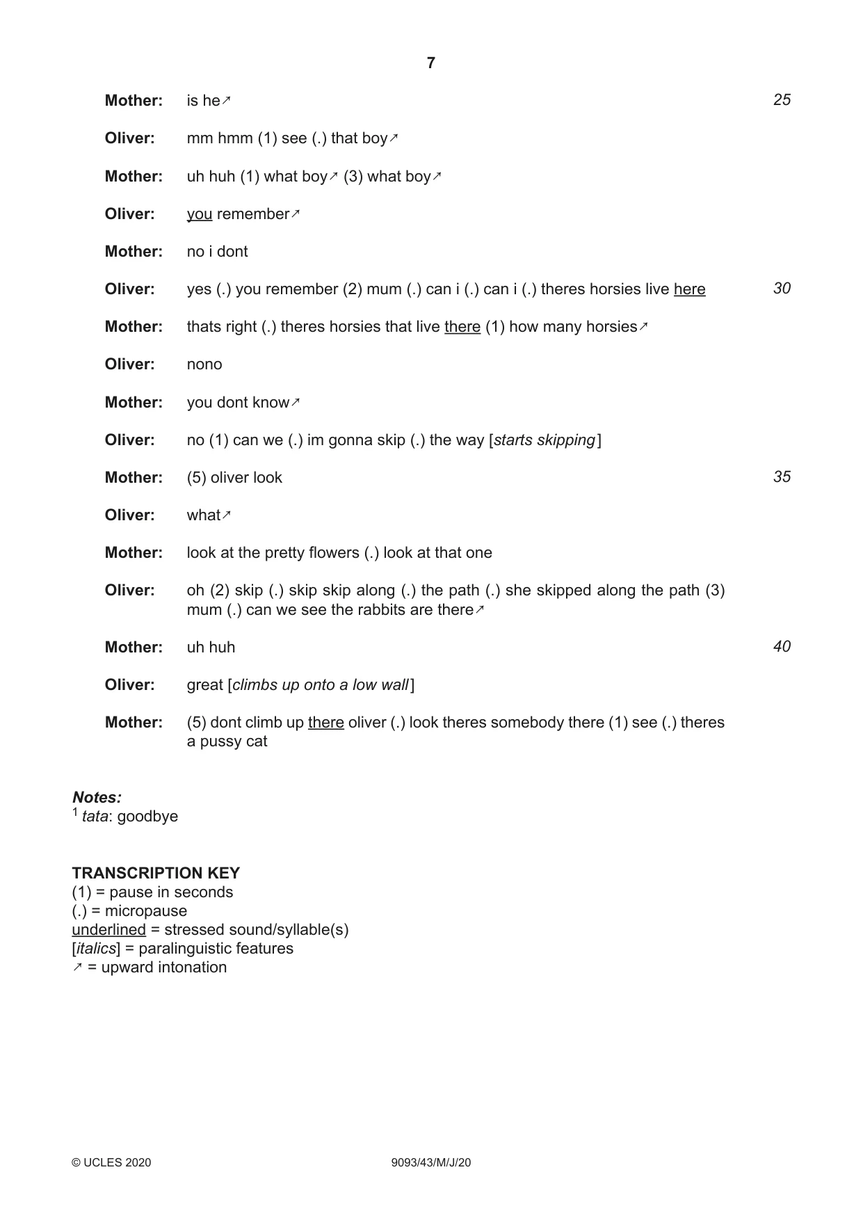 Cambridge A Level English - Language AS and A Level (from 2014) 9093 2020 May/June Paper 4 · Variant 3 question paper, page 7 of 8