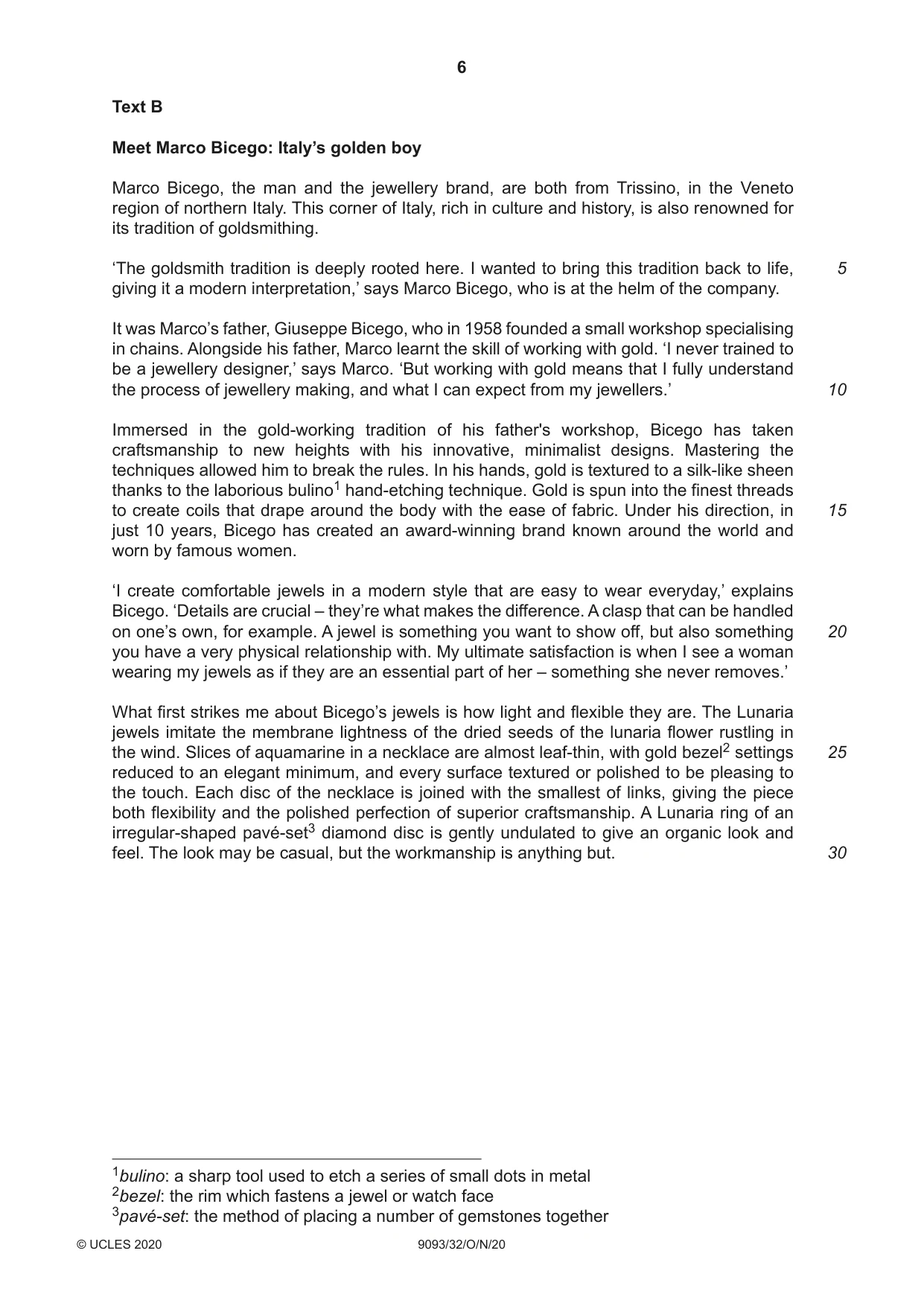 Cambridge A Level English - Language AS and A Level (from 2014) 9093 2020 Oct/Nov Paper 3 · Variant 2 question paper, page 6 of 8