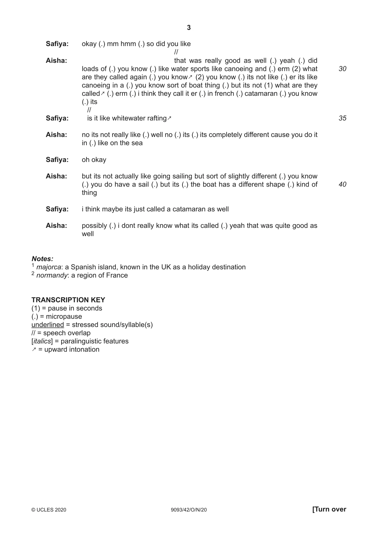 Cambridge A Level English - Language AS and A Level (from 2014) 9093 2020 Oct/Nov Paper 4 · Variant 2 question paper, page 3 of 8