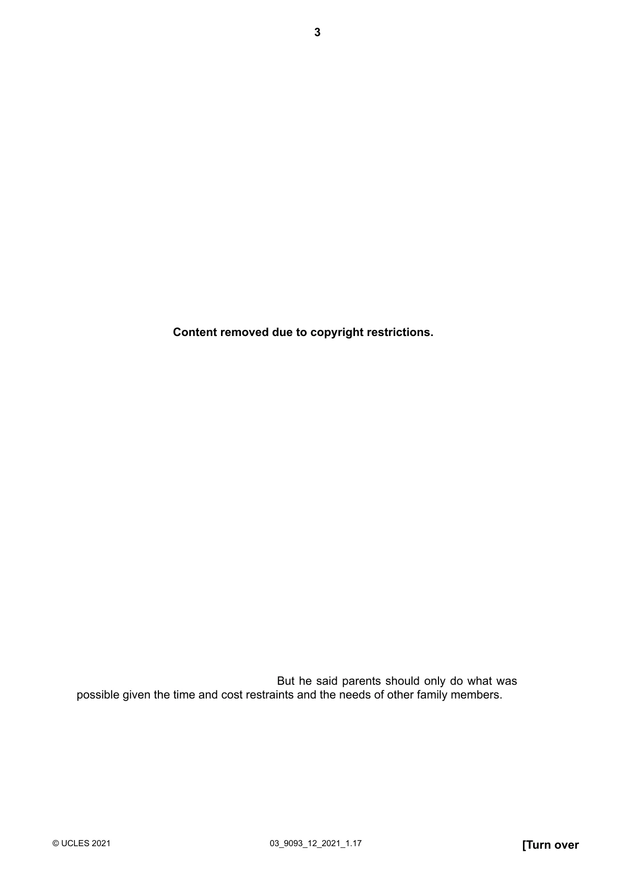 Cambridge A Level English - Language AS and A Level (from 2014) 9093 2021 Feb/March Paper 1 · Variant 2 question paper, page 3 of 8