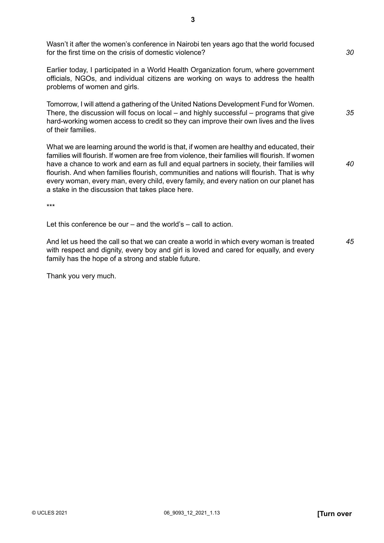 Cambridge A Level English - Language AS and A Level (from 2014) 9093 2021 May/June Paper 1 · Variant 2 question paper, page 3 of 8