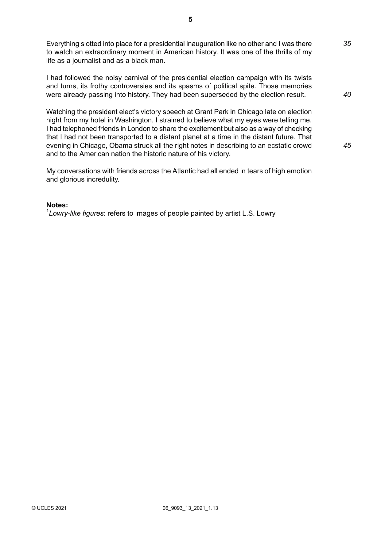 Cambridge A Level English - Language AS and A Level (from 2014) 9093 2021 May/June Paper 1 · Variant 3 question paper, page 5 of 8