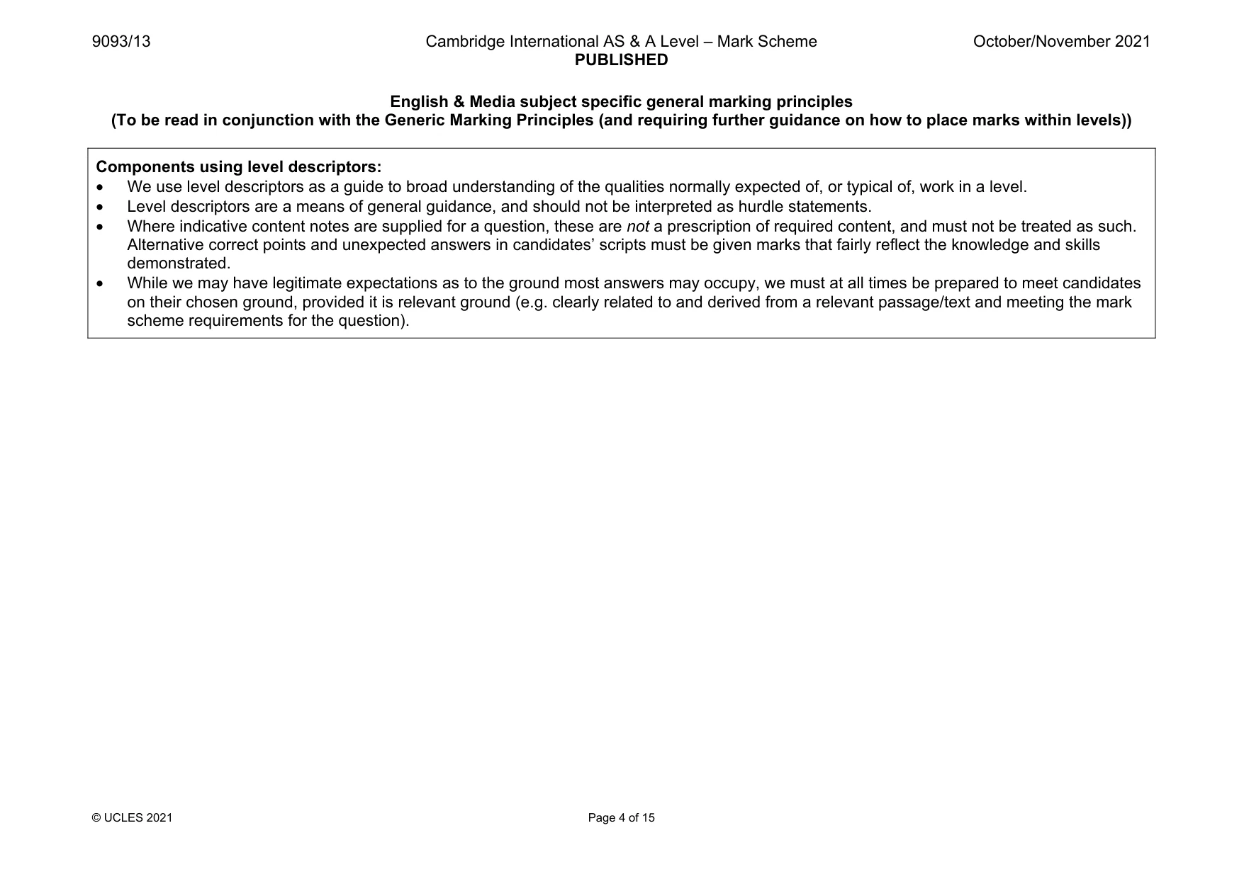 Mark scheme, page 4 of 15