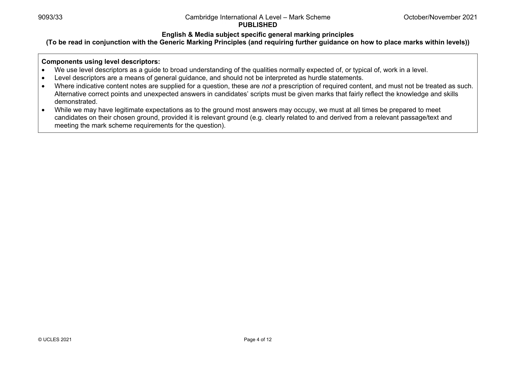 Mark scheme, page 4 of 12
