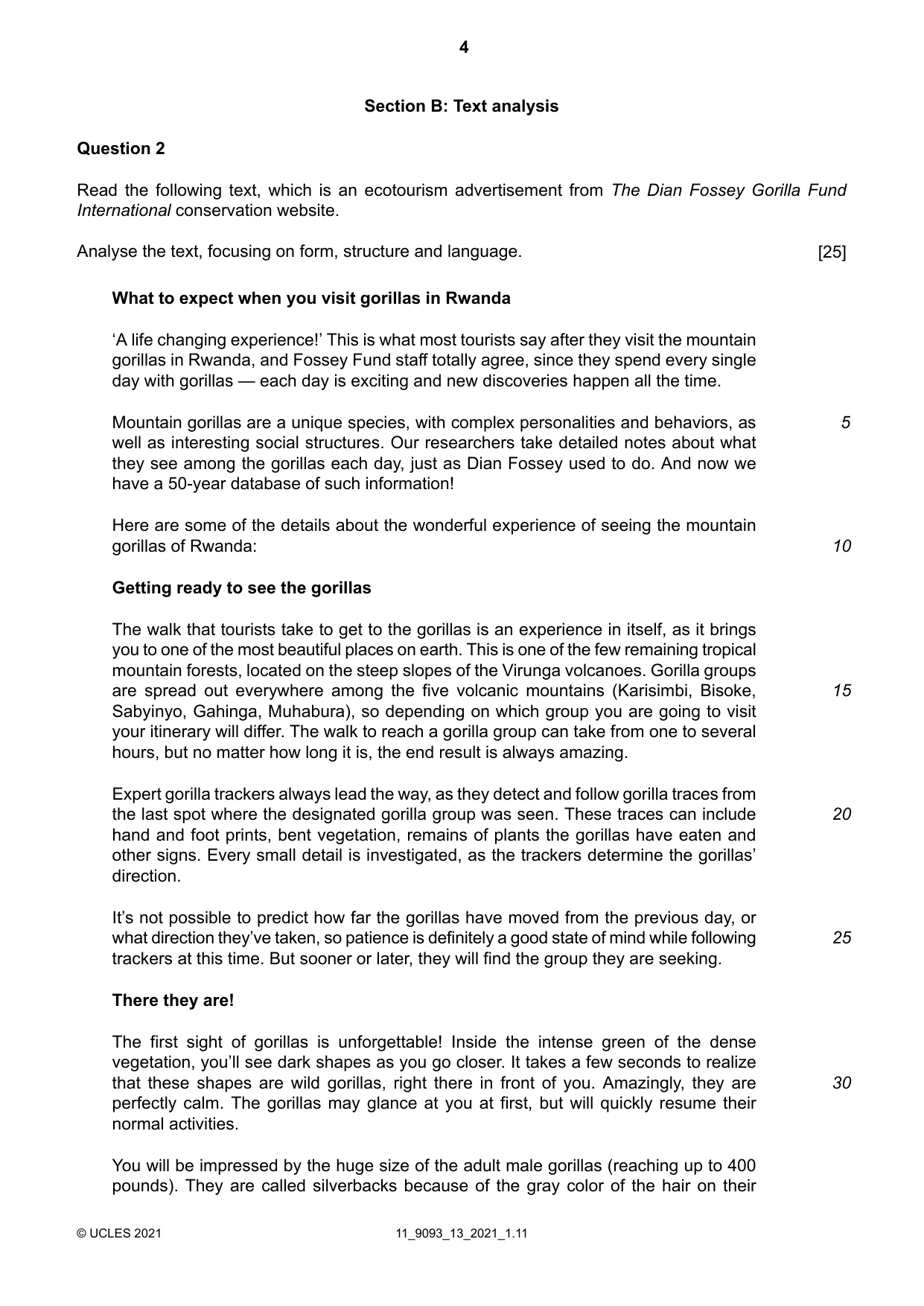 Cambridge A Level English - Language AS and A Level (from 2014) 9093 2021 Oct/Nov Paper 1 · Variant 3 question paper, page 4 of 8