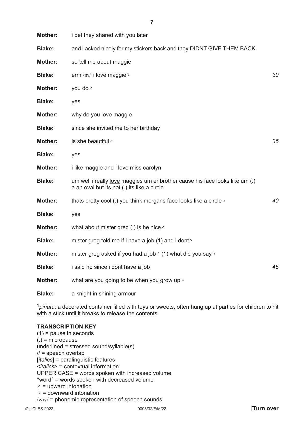 Cambridge A Level English - Language AS and A Level (from 2014) 9093 2022 Feb/March Paper 3 · Variant 2 question paper, page 7 of 8