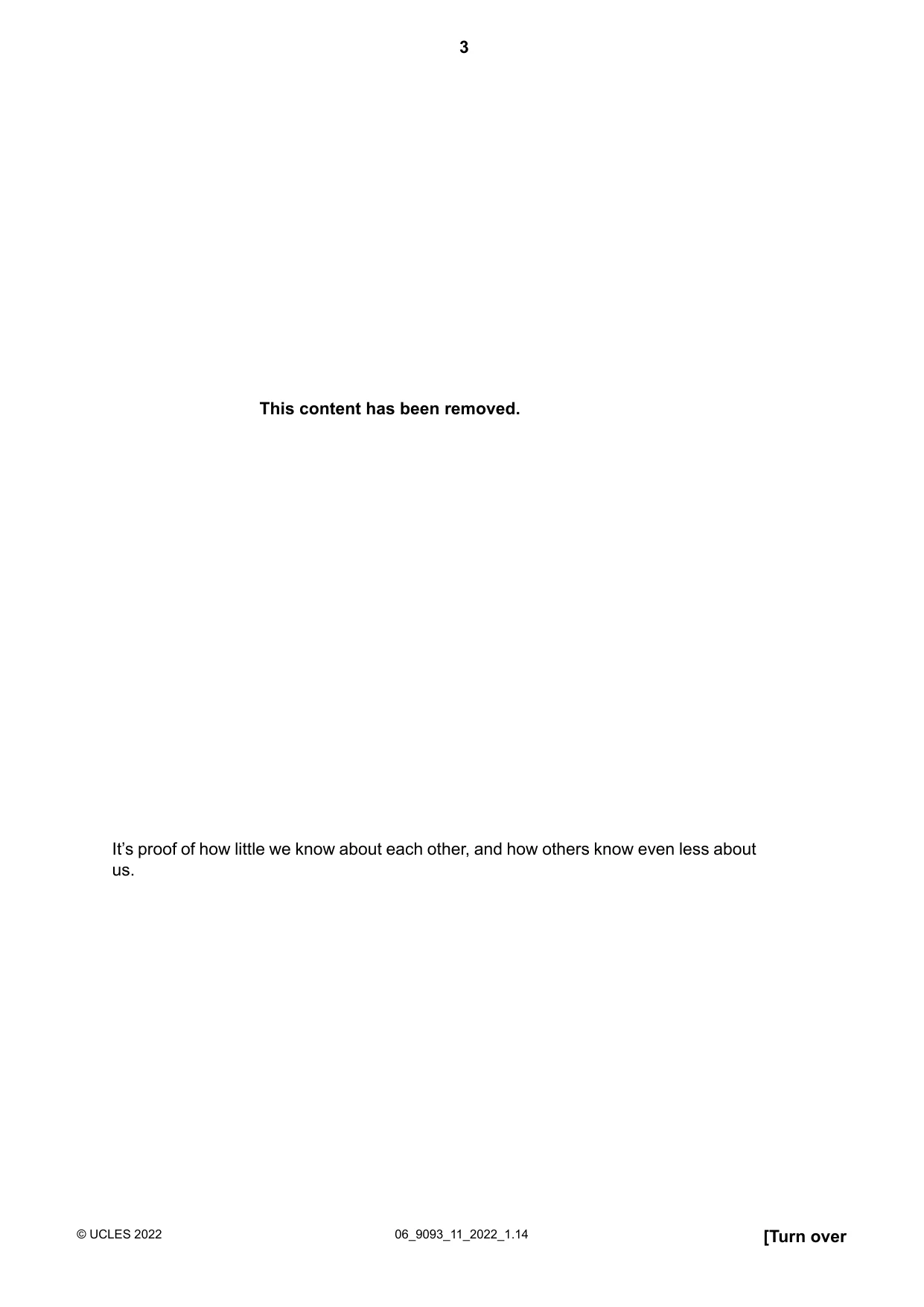 Cambridge A Level English - Language AS and A Level (from 2014) 9093 2022 May/June Paper 1 · Variant 1 question paper, page 3 of 8