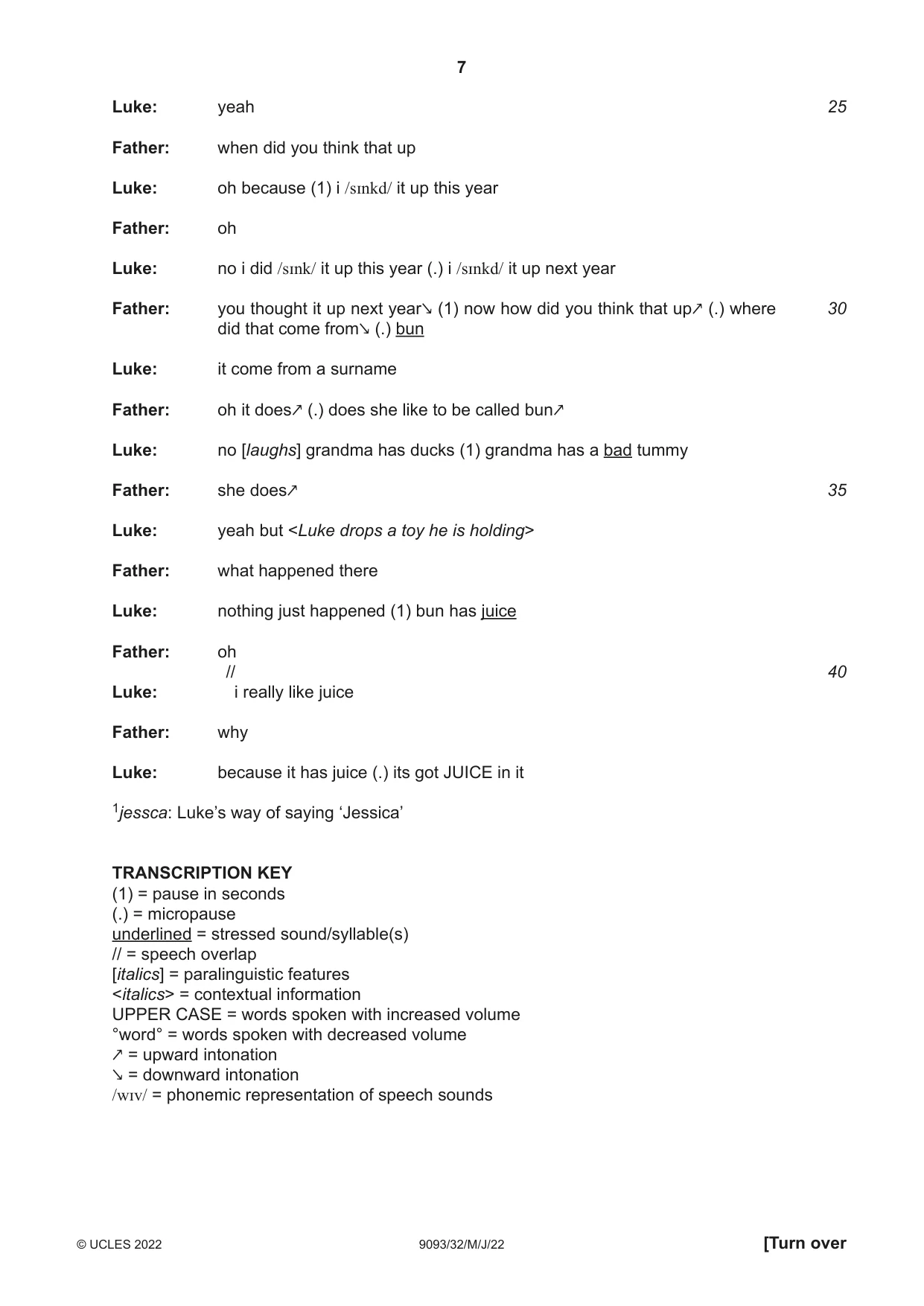 Cambridge A Level English - Language AS and A Level (from 2014) 9093 2022 May/June Paper 3 · Variant 2 question paper, page 7 of 8