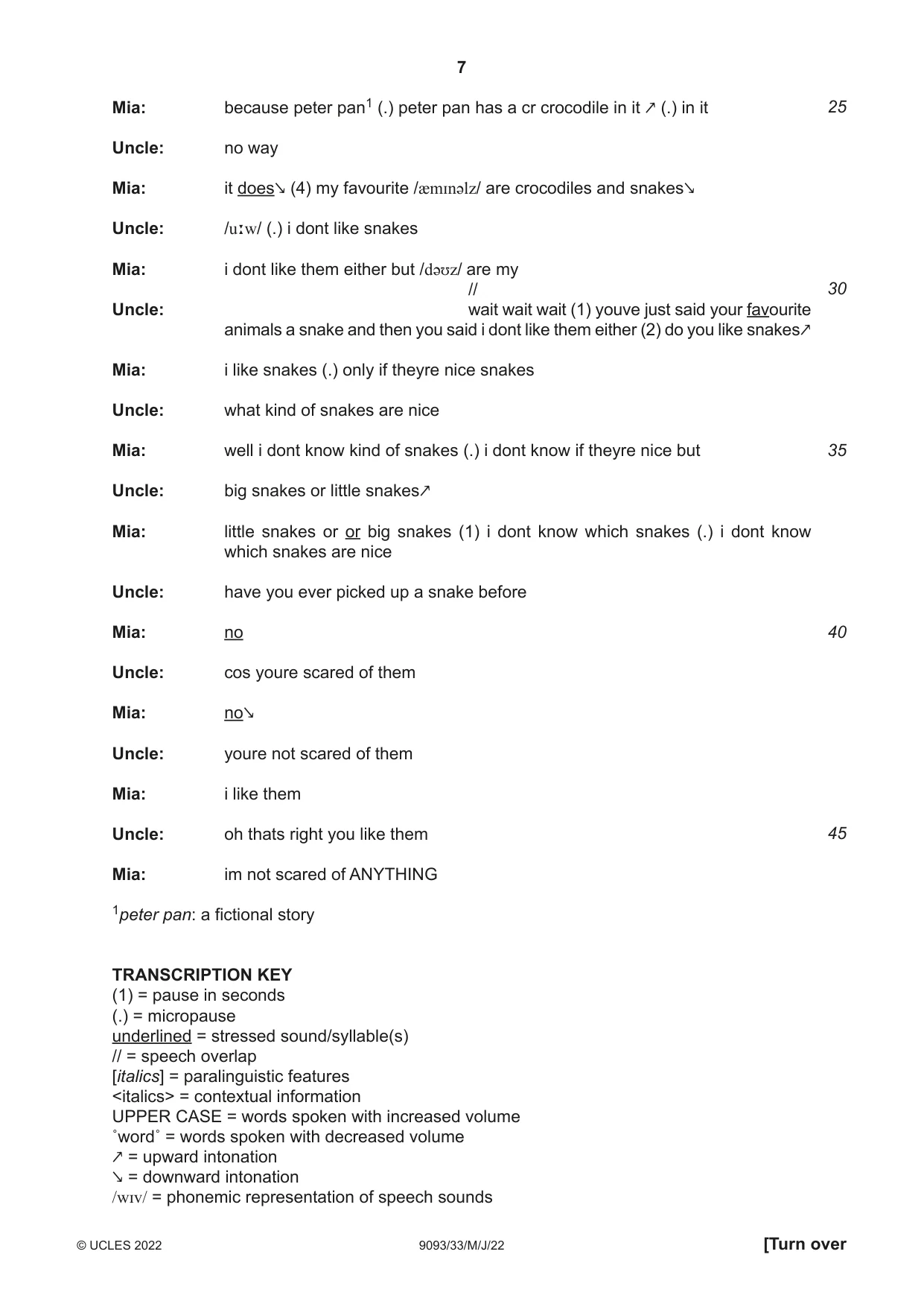 Cambridge A Level English - Language AS and A Level (from 2014) 9093 2022 May/June Paper 3 · Variant 3 question paper, page 7 of 8