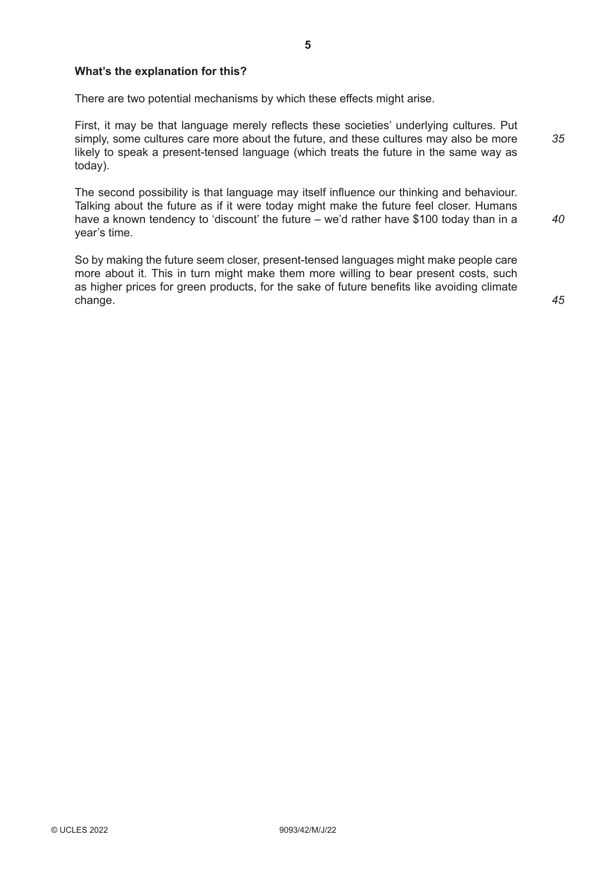 Cambridge A Level English - Language AS and A Level (from 2014) 9093 2022 May/June Paper 4 · Variant 2 question paper, page 5 of 8
