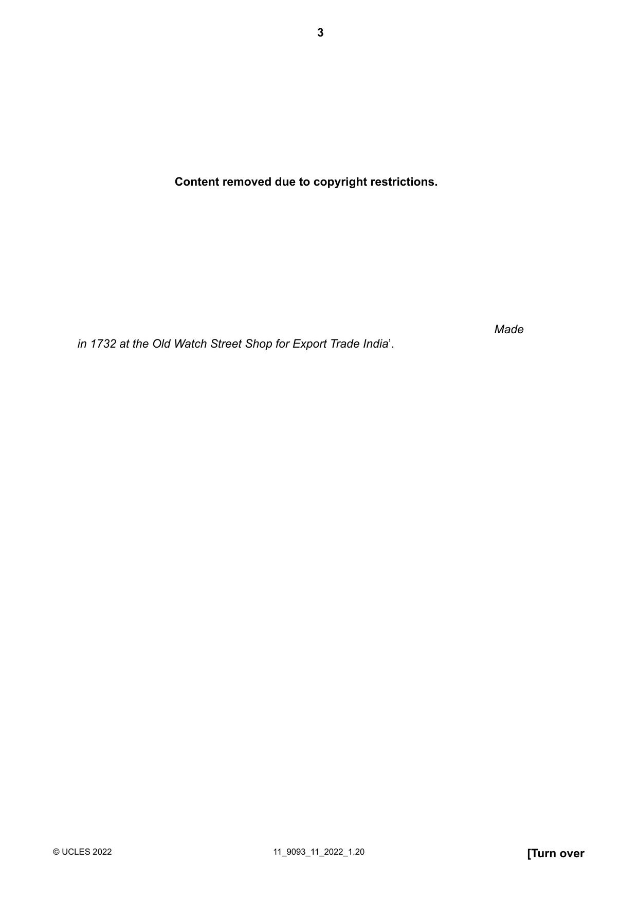 Cambridge A Level English - Language AS and A Level (from 2014) 9093 2022 Oct/Nov Paper 1 · Variant 1 question paper, page 3 of 8