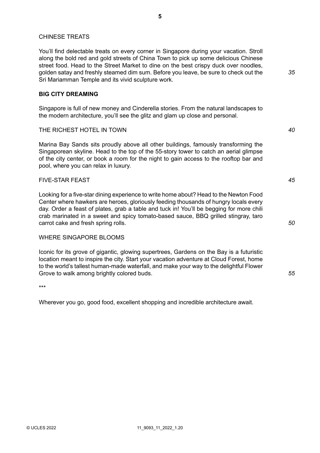 Cambridge A Level English - Language AS and A Level (from 2014) 9093 2022 Oct/Nov Paper 1 · Variant 1 question paper, page 5 of 8