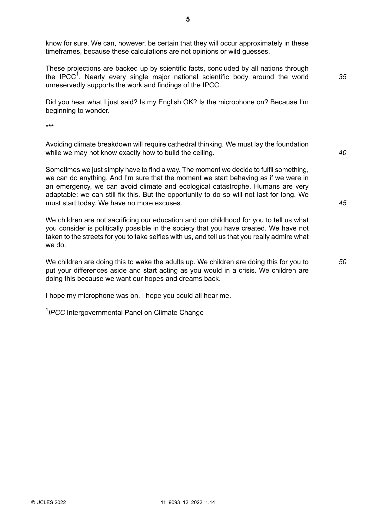 Cambridge A Level English - Language AS and A Level (from 2014) 9093 2022 Oct/Nov Paper 1 · Variant 2 question paper, page 5 of 8