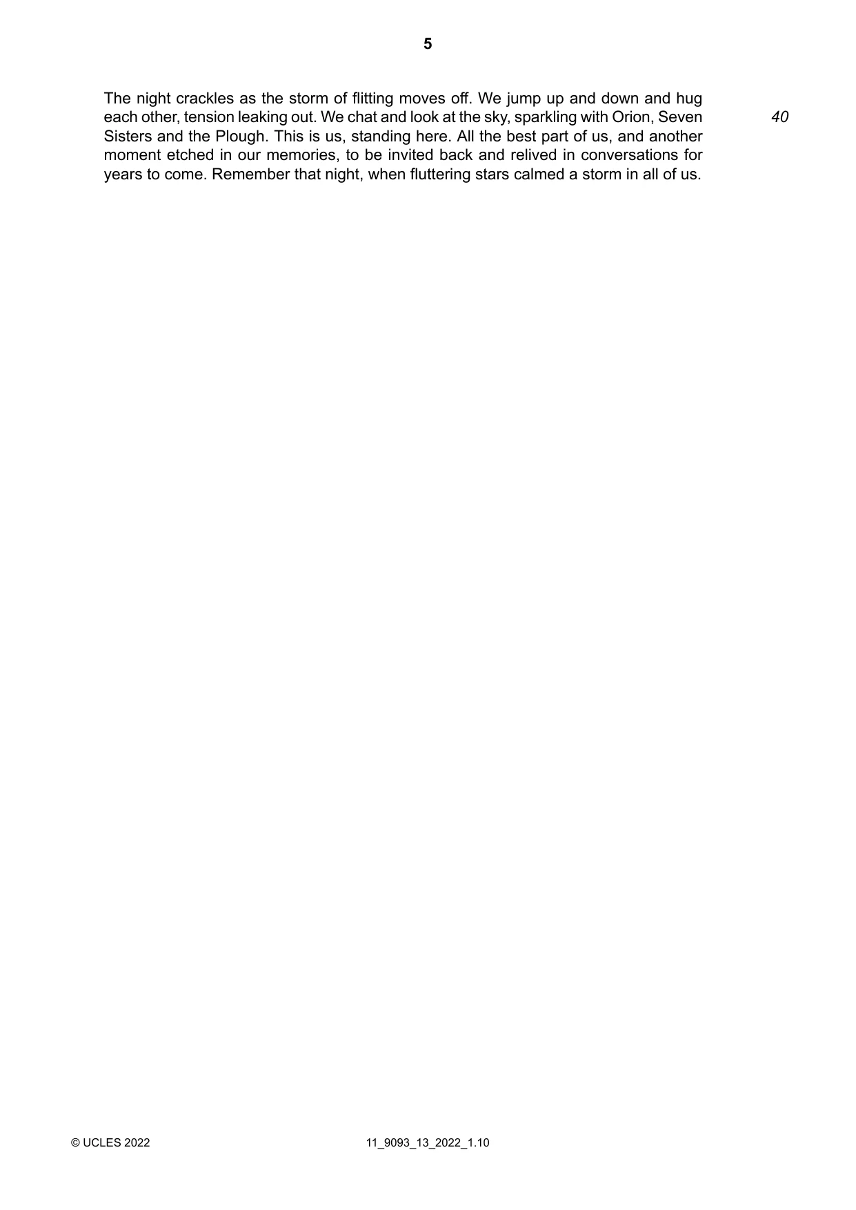 Cambridge A Level English - Language AS and A Level (from 2014) 9093 2022 Oct/Nov Paper 1 · Variant 3 question paper, page 5 of 8