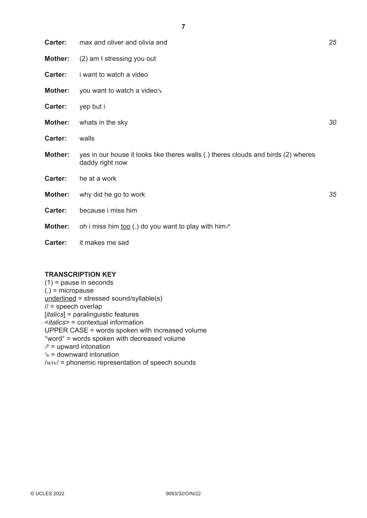 Cambridge A Level English - Language AS and A Level (from 2014) 9093 2022 Oct/Nov Paper 3 · Variant 2 question paper, page 7 of 8