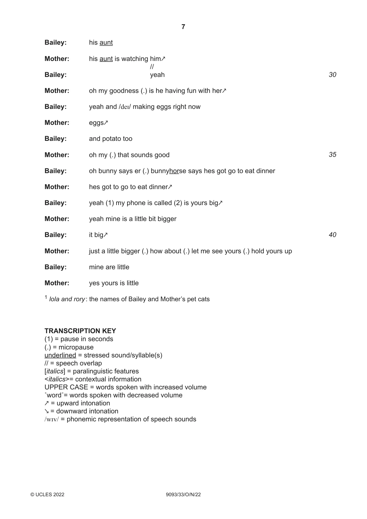 Cambridge A Level English - Language AS and A Level (from 2014) 9093 2022 Oct/Nov Paper 3 · Variant 3 question paper, page 7 of 8