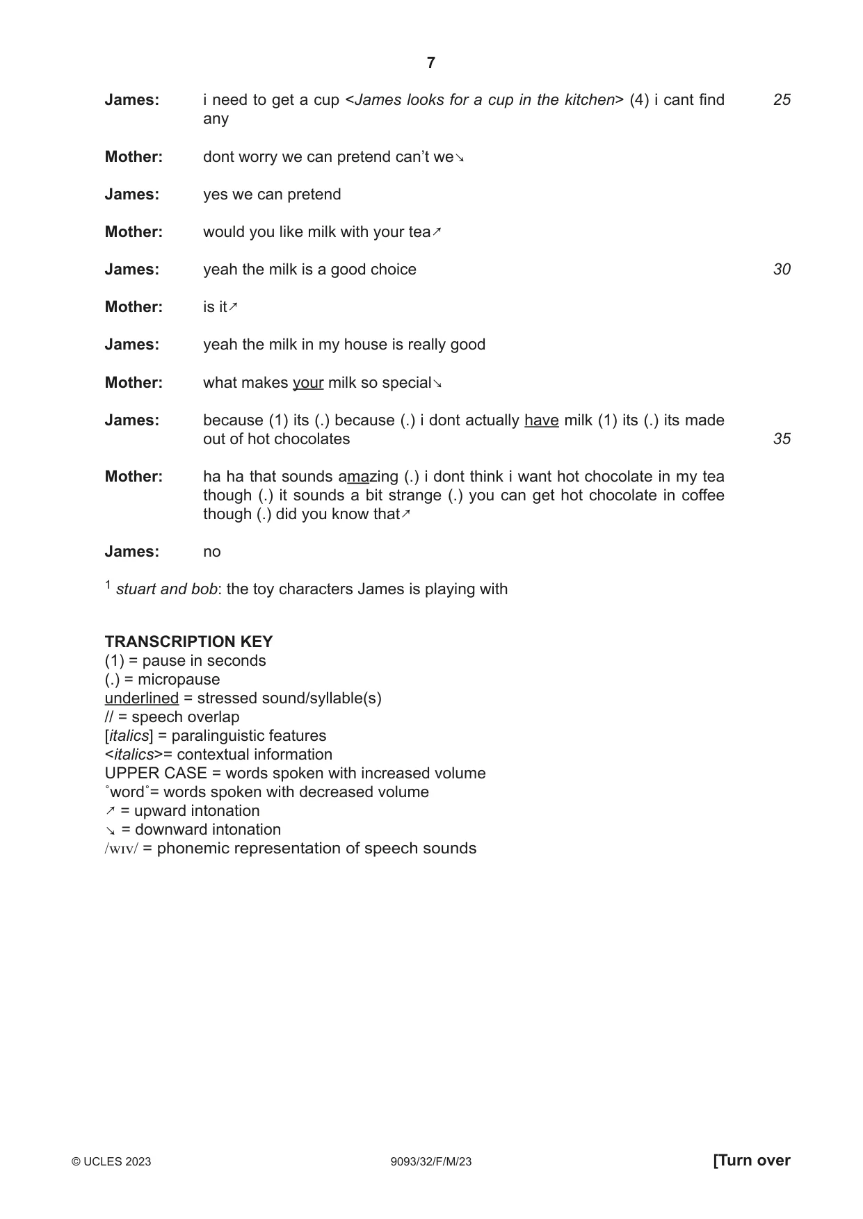 Cambridge A Level English - Language AS and A Level (from 2014) 9093 2023 Feb/March Paper 3 · Variant 2 question paper, page 7 of 8