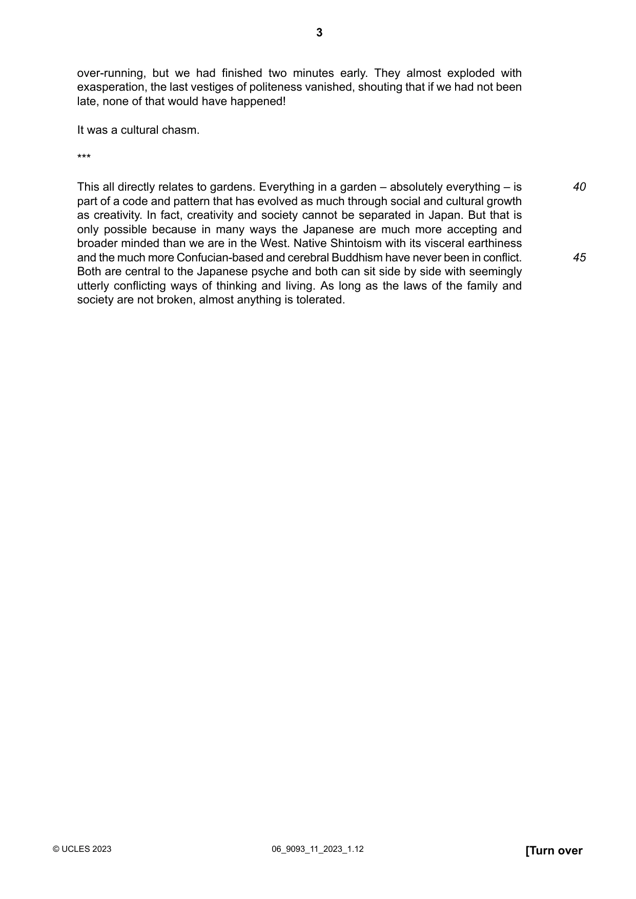 Cambridge A Level English - Language AS and A Level (from 2014) 9093 2023 May/June Paper 1 · Variant 1 question paper, page 3 of 8